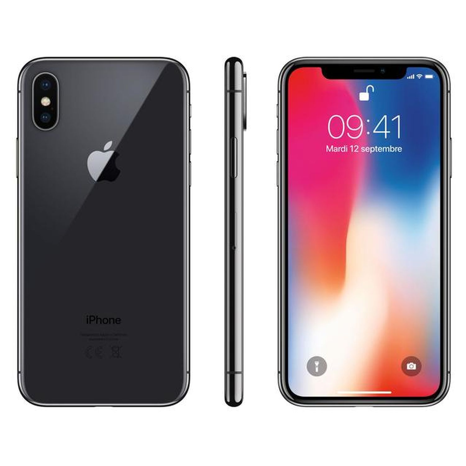 Voir la diapositive 2 : SLP Apple iPhone X reconditionné - 64GO Grade B - Gris