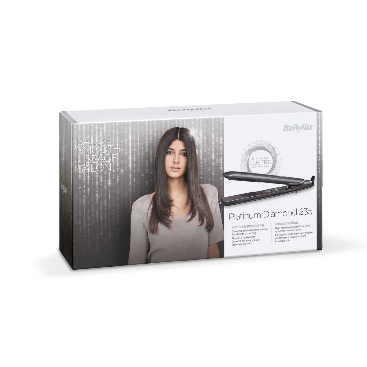 BABYLISS Lisseur céramique fonction ionique ST259E - Gris