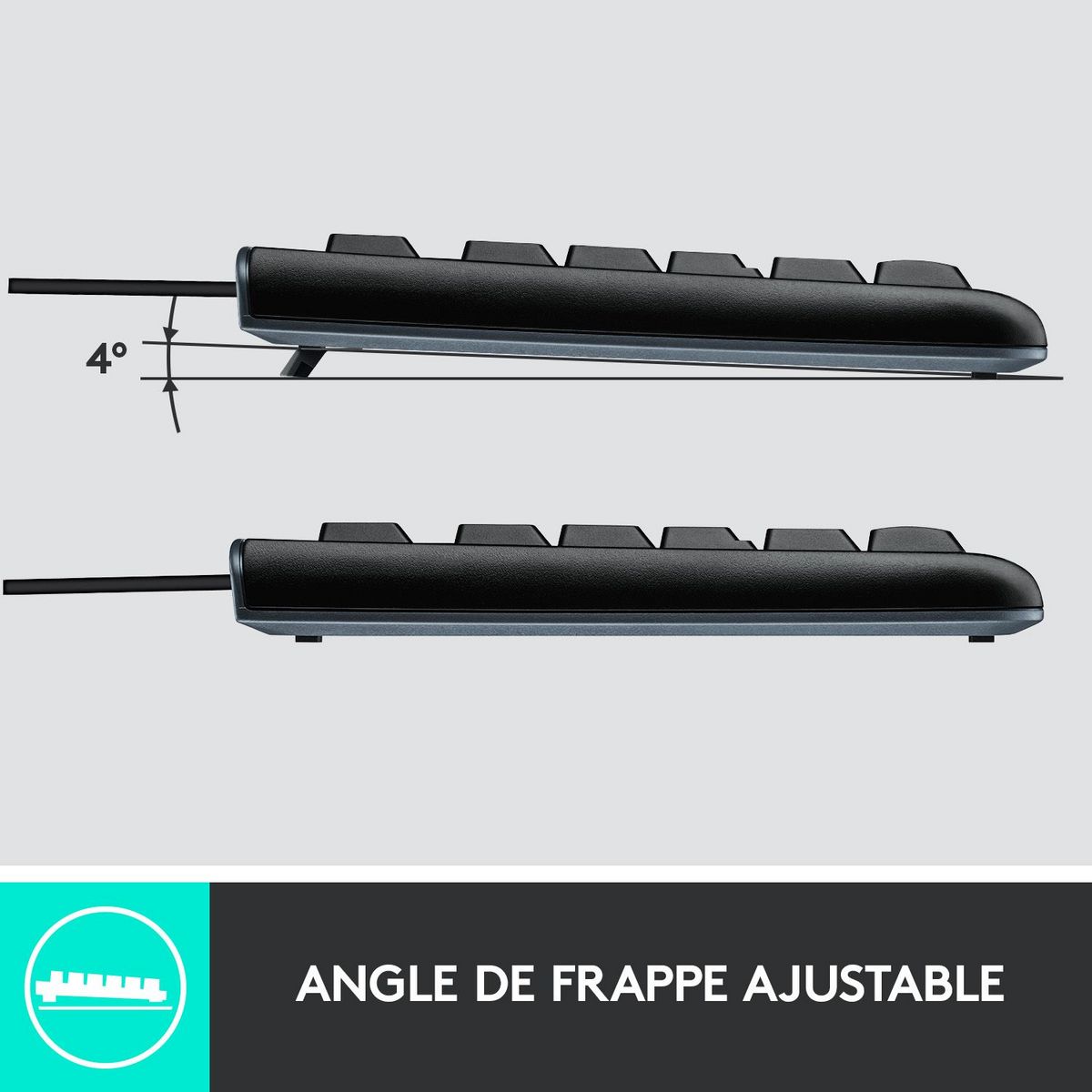 LOGITECH Clavier et Souris Filaires MK120 USB AZERTY