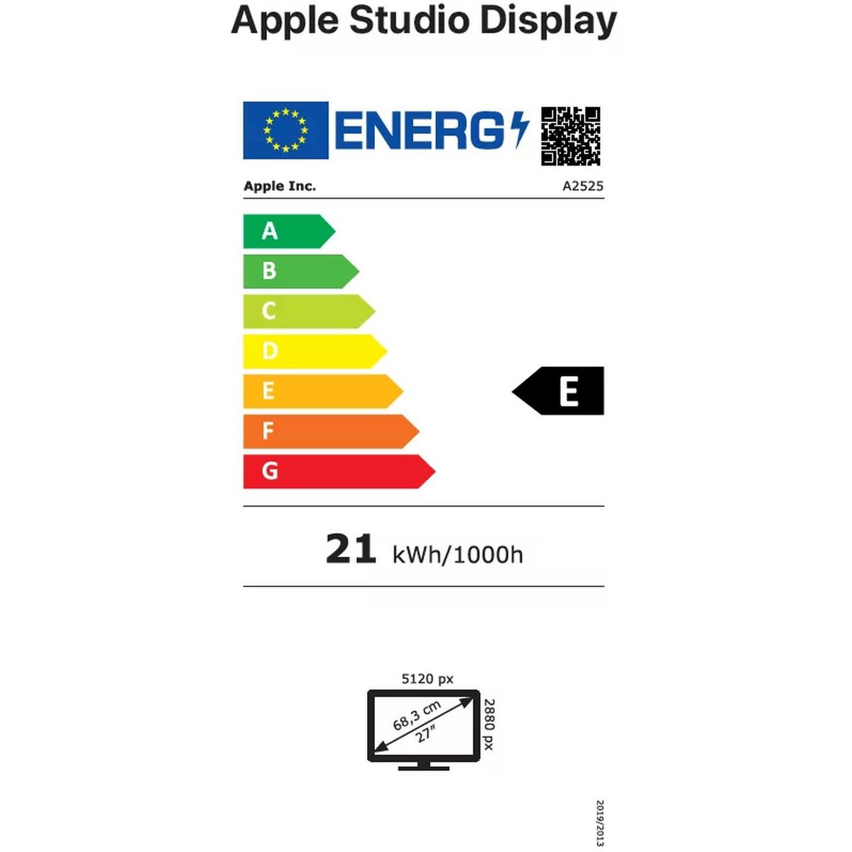 APPLE Ecran STUDIO DISPLAY STANDGLASS - Gris