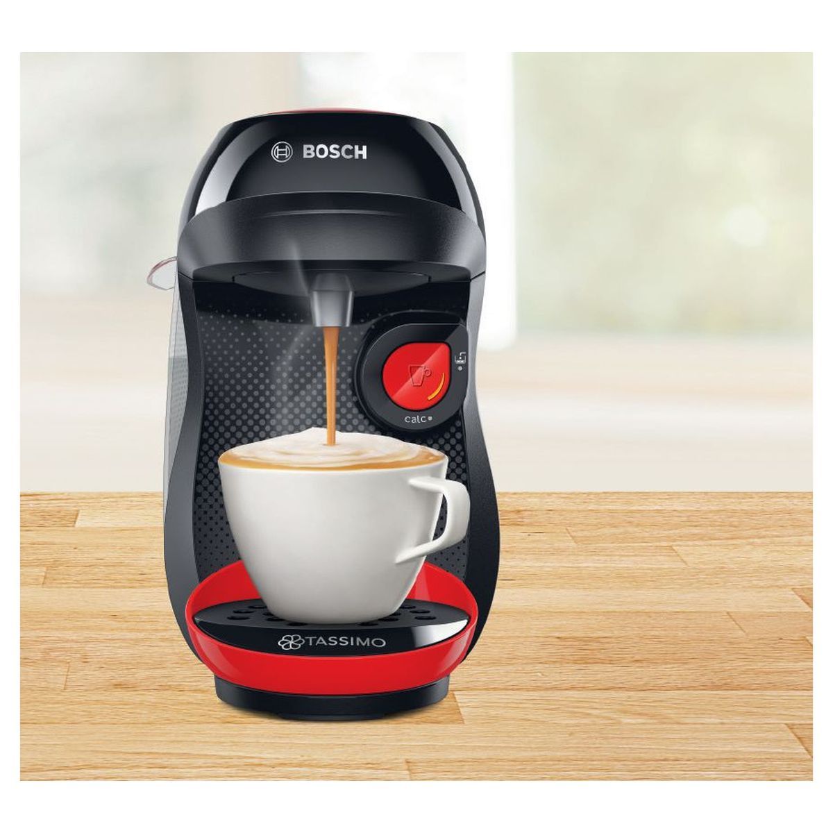 BOSCH Cafetière à dosette Tassimo HAPPY TAS1003C6 RGE - Rouge/Noir