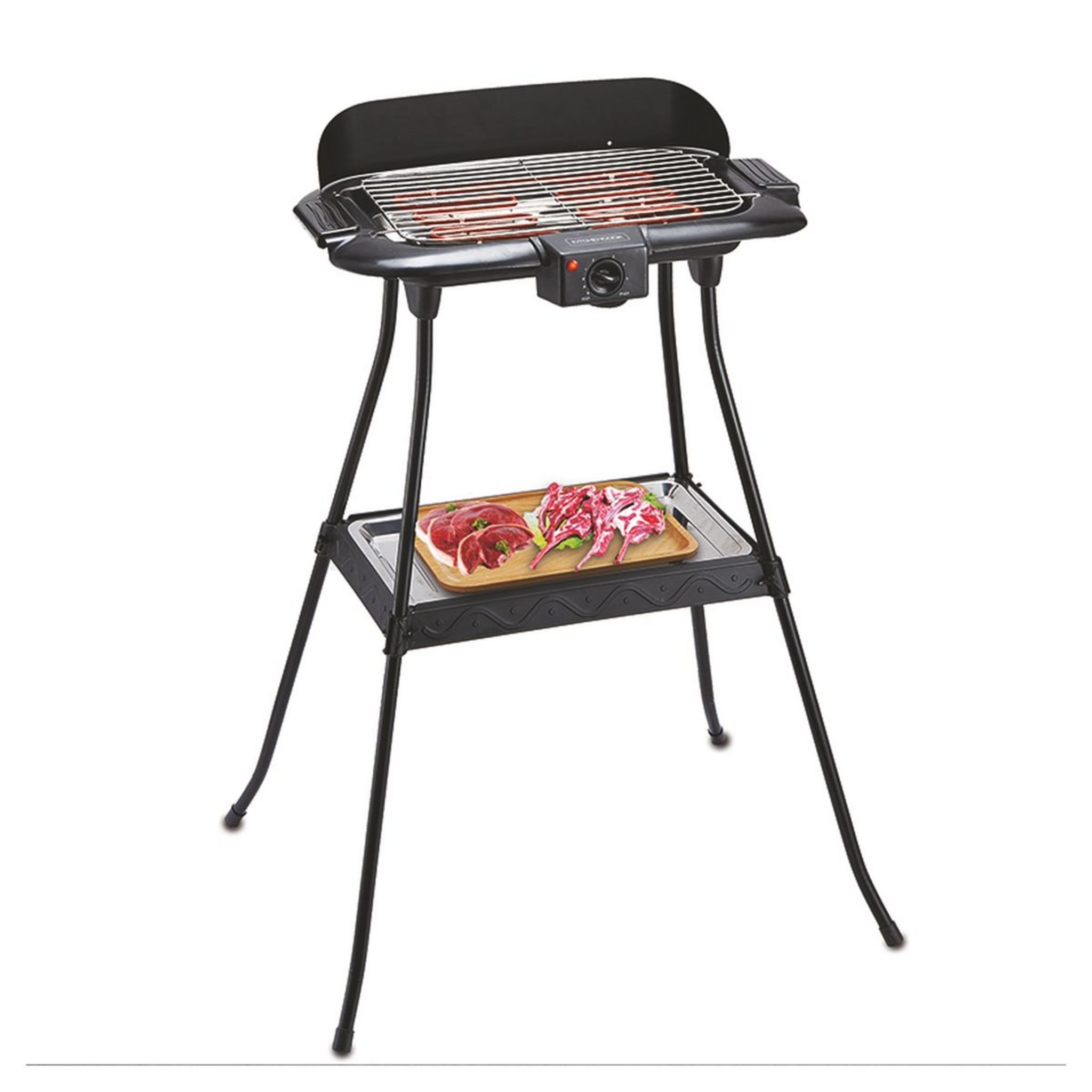 Voir la diapositive 3 : KITCHENCOOK Barbecue électrique XBBQ36 24M - Noir