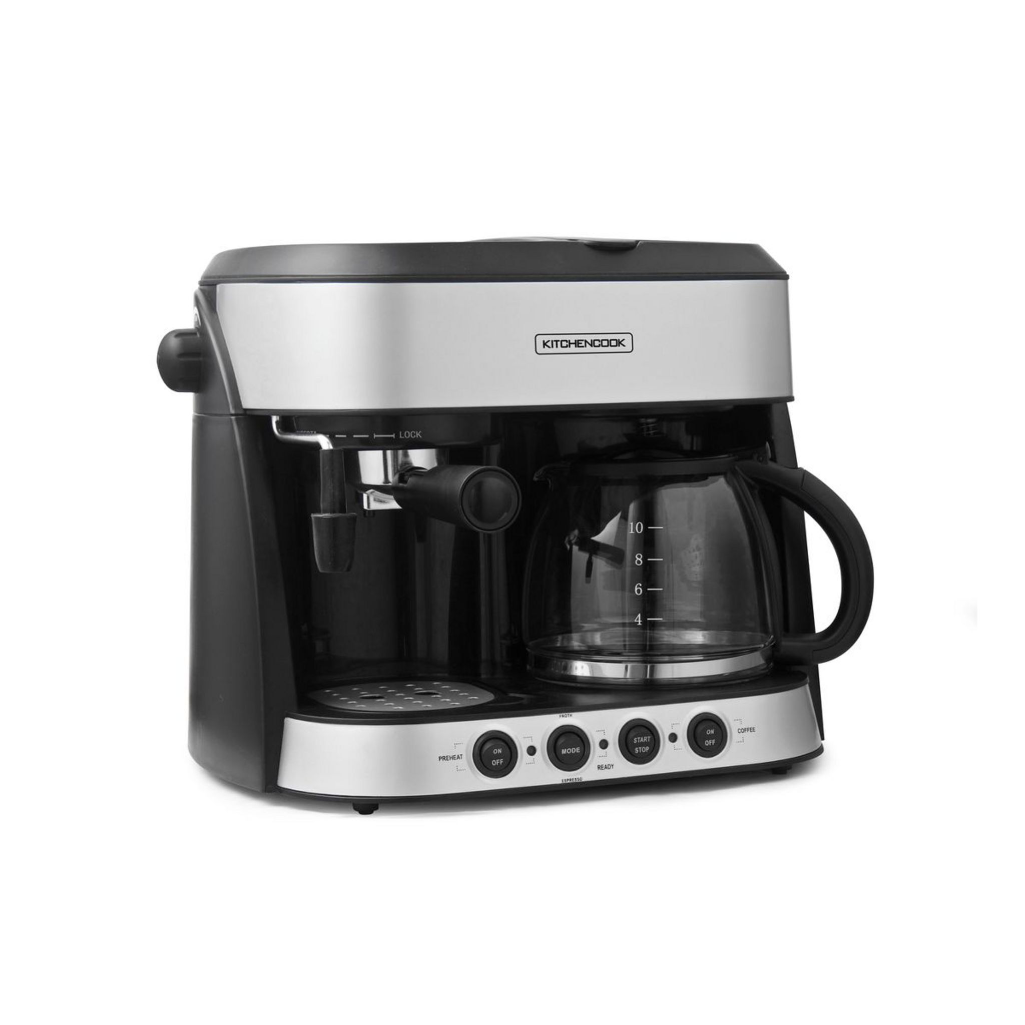 Voir la diapositive 2 : KITCHENCOOK Machine à café combinée 3 en 1 SAO PAULO - Noir