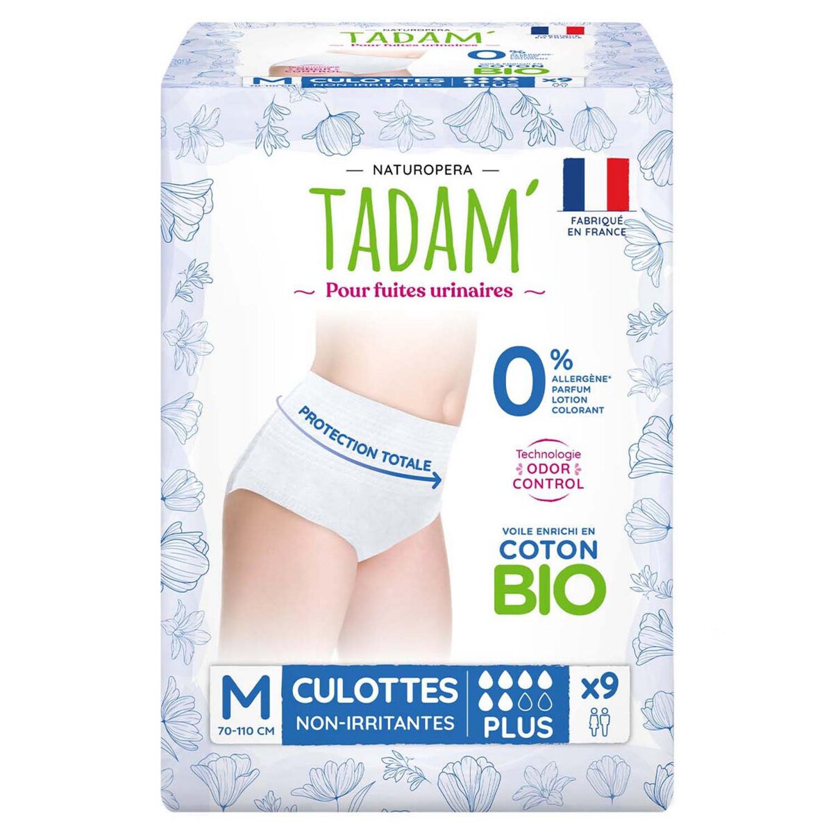 TADAM Culottes+ fuites urinaires taille M 9 culottes
