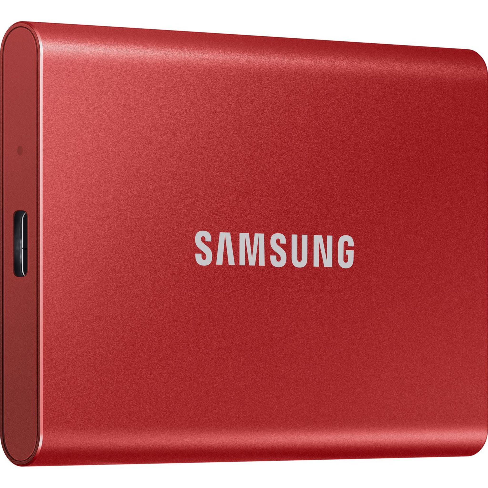 Voir la diapositive 3 : SAMSUNG Disque dur SSD EXT T7 500G RG 3.2 - Rouge