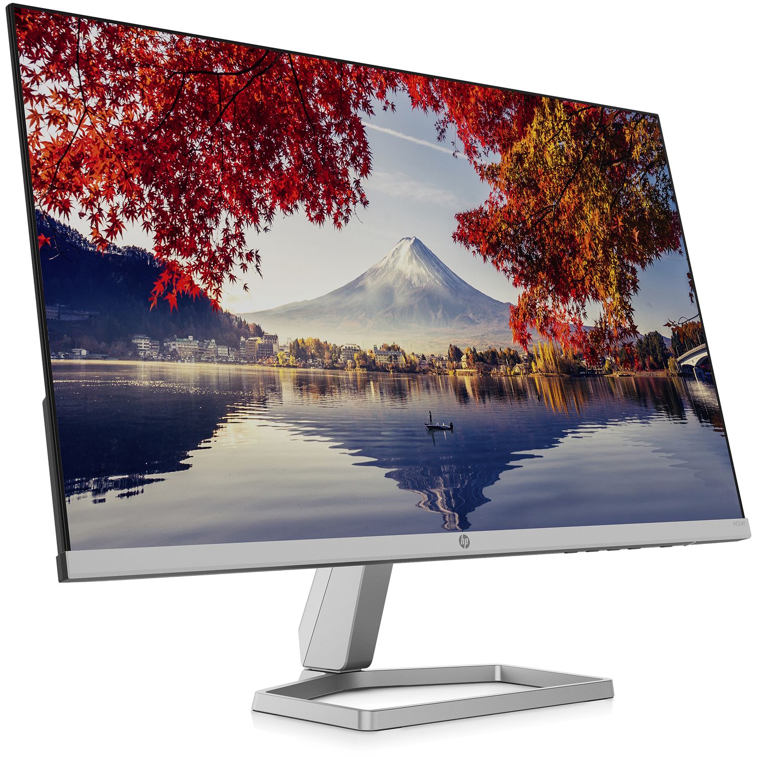 Voir la diapositive 5 : HP Ecran M24F - Noir et argent