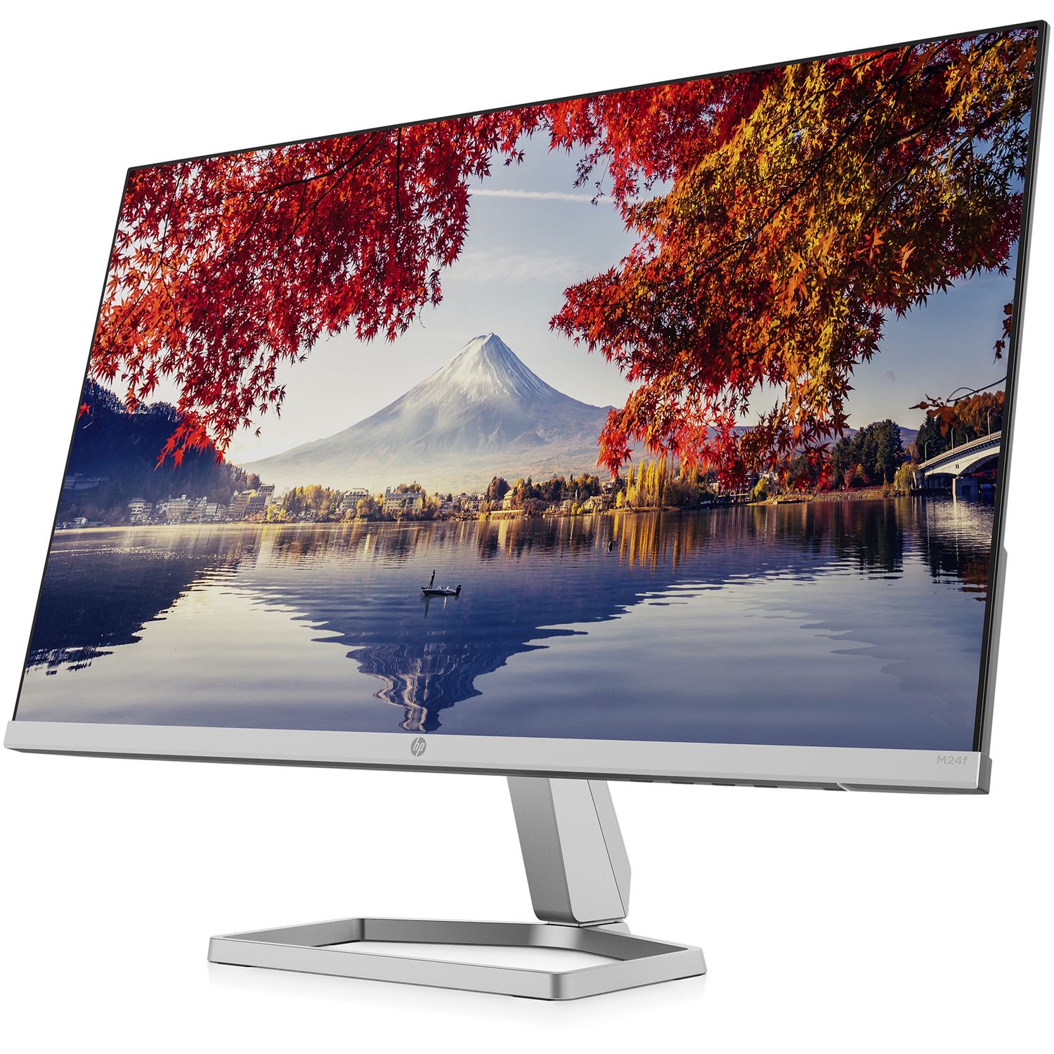 Voir la diapositive 4 : HP Ecran M24F - Noir et argent