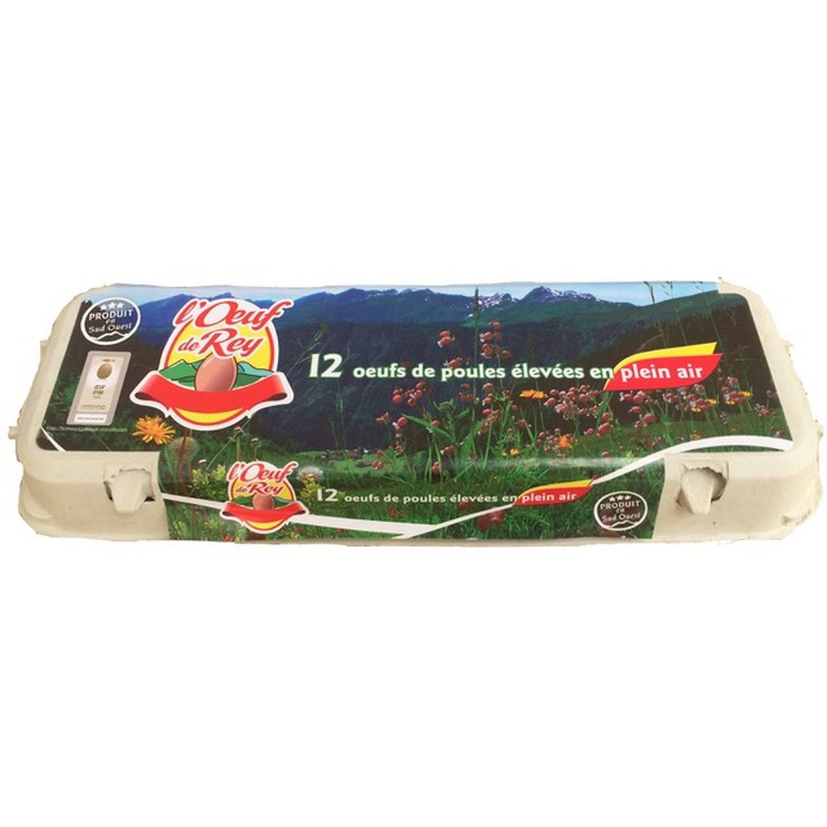 L'OEUF DE REY Œufs de poules élevées en plein air 12 œufs
