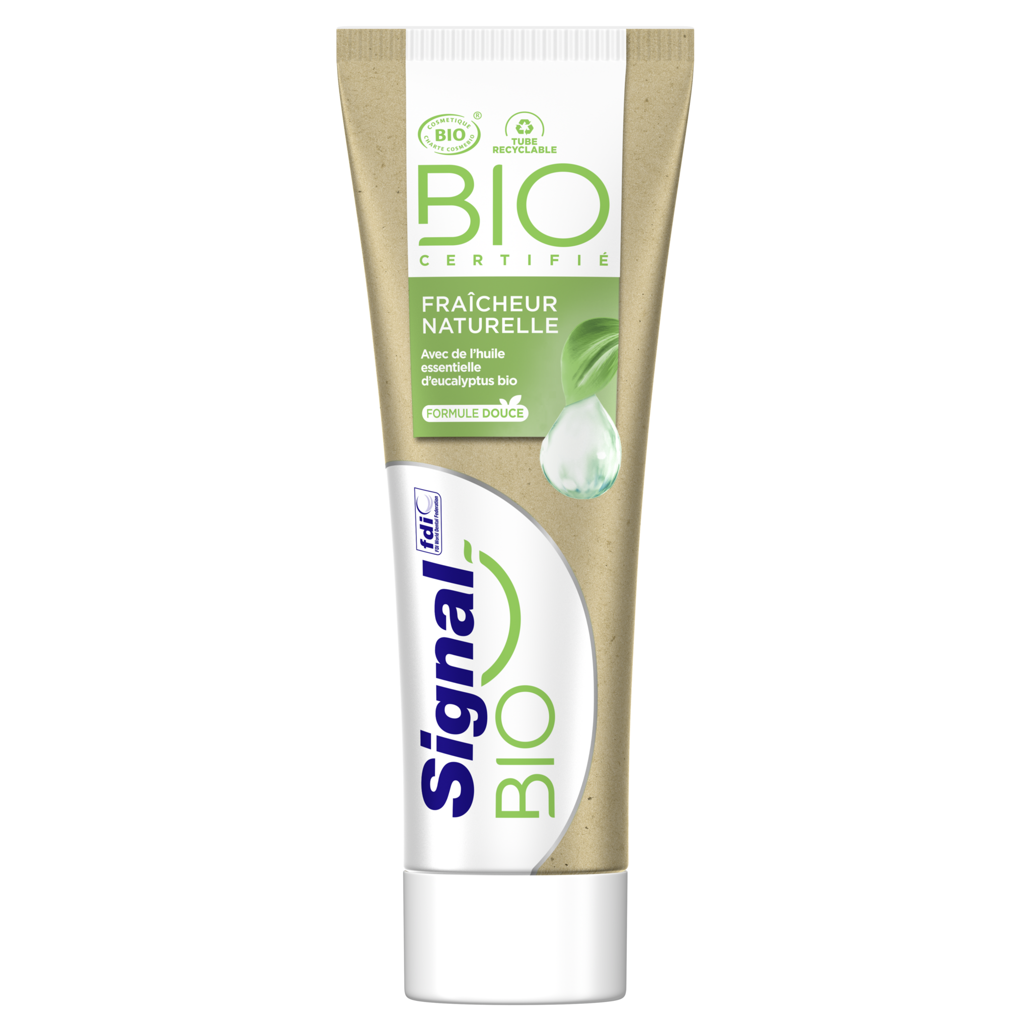 SIGNAL BIO Dentifrice fraicheur naturelle avec huile essentiel d'eucalyptus 75ml