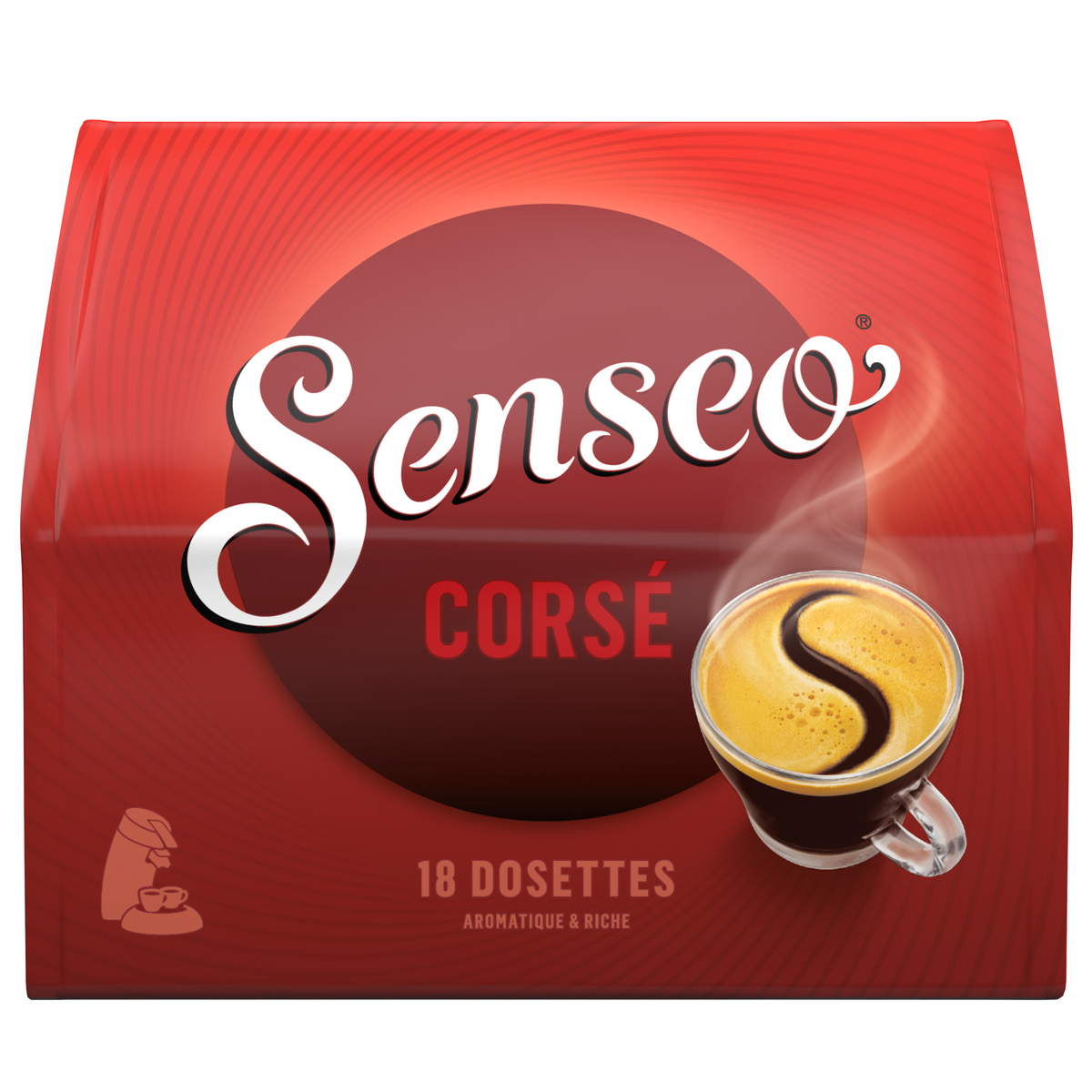 SENSEO Café corsé en dosette 18 dosettes 125g