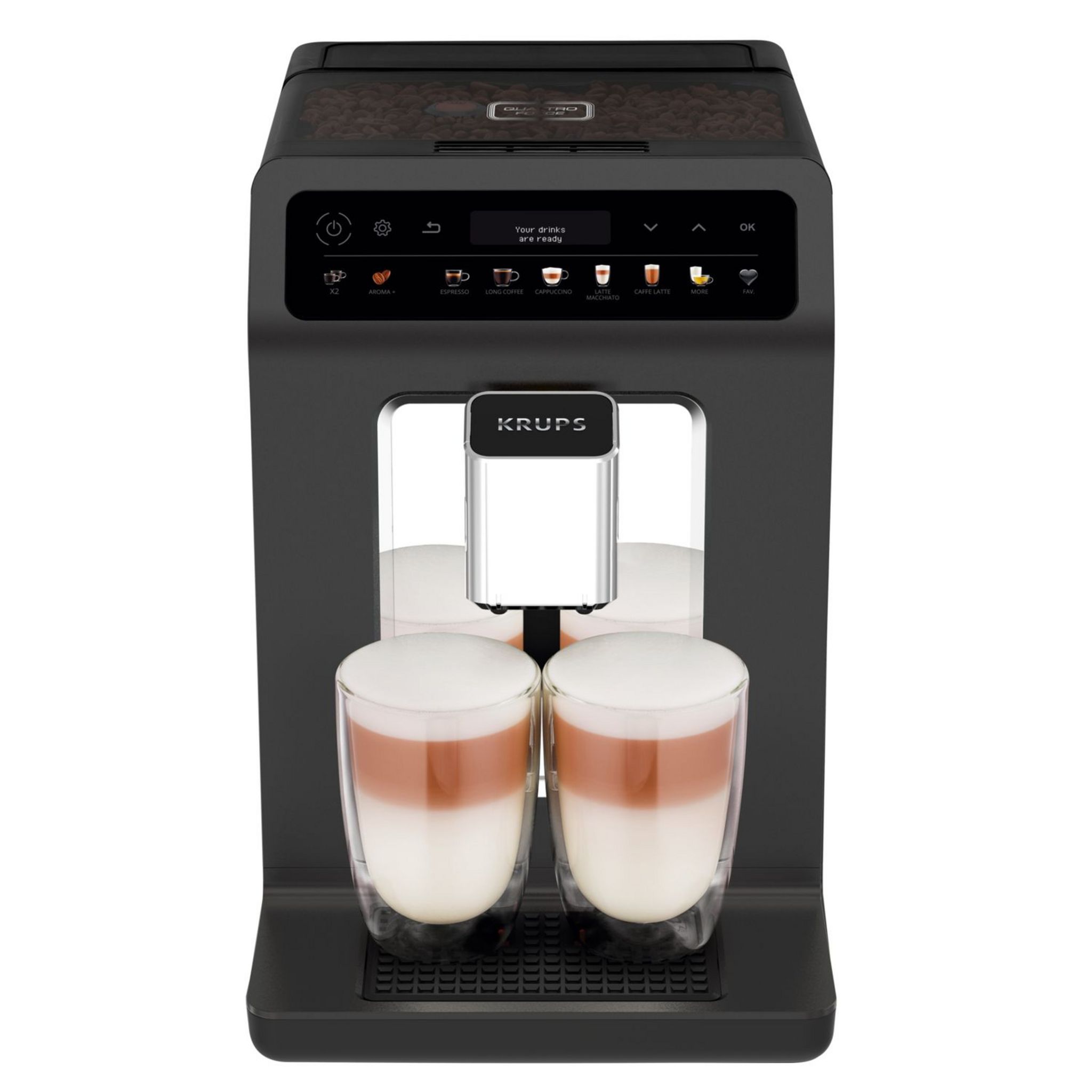 Voir la diapositive 2 : KRUPS Machine à café expresso avec broyeur YY4328FD - Noir