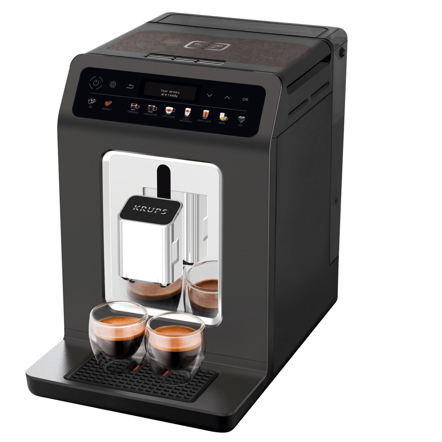 Voir la diapositive 6 : KRUPS Machine à café expresso avec broyeur YY4328FD - Noir