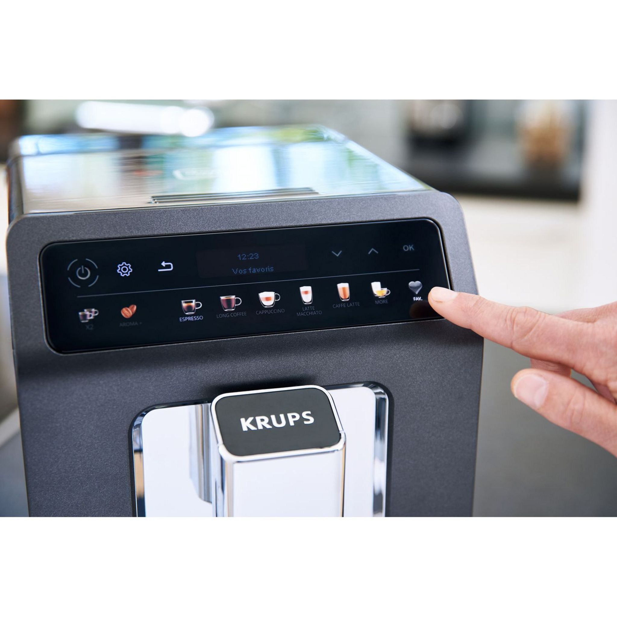 Voir la diapositive 4 : KRUPS Machine à café expresso avec broyeur YY4328FD - Noir