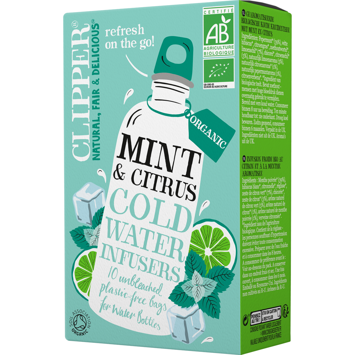 CLIPPER Infusion froide menthe citron bio 27g
