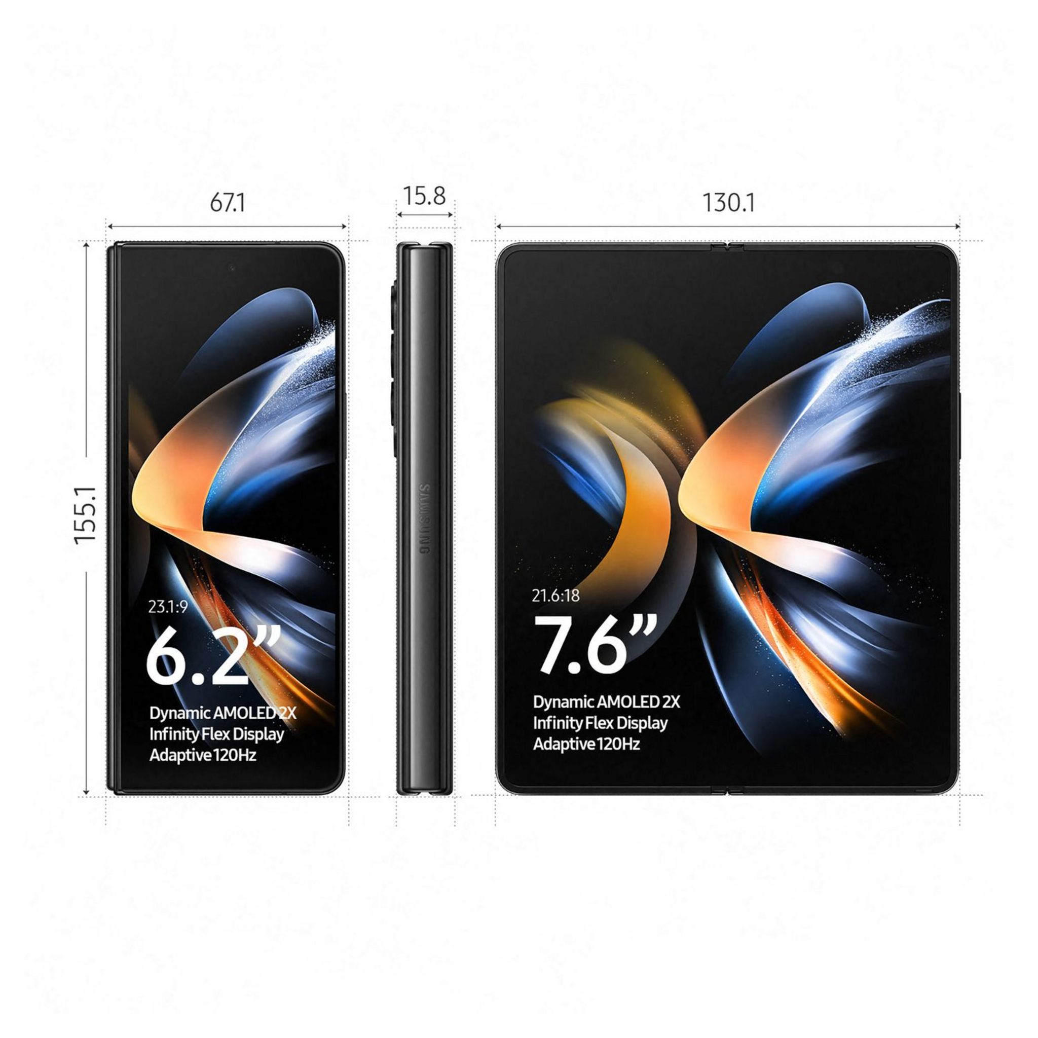 Voir la diapositive 5 : SAMSUNG Galaxy Z Fold 4 - 256GO - Noir