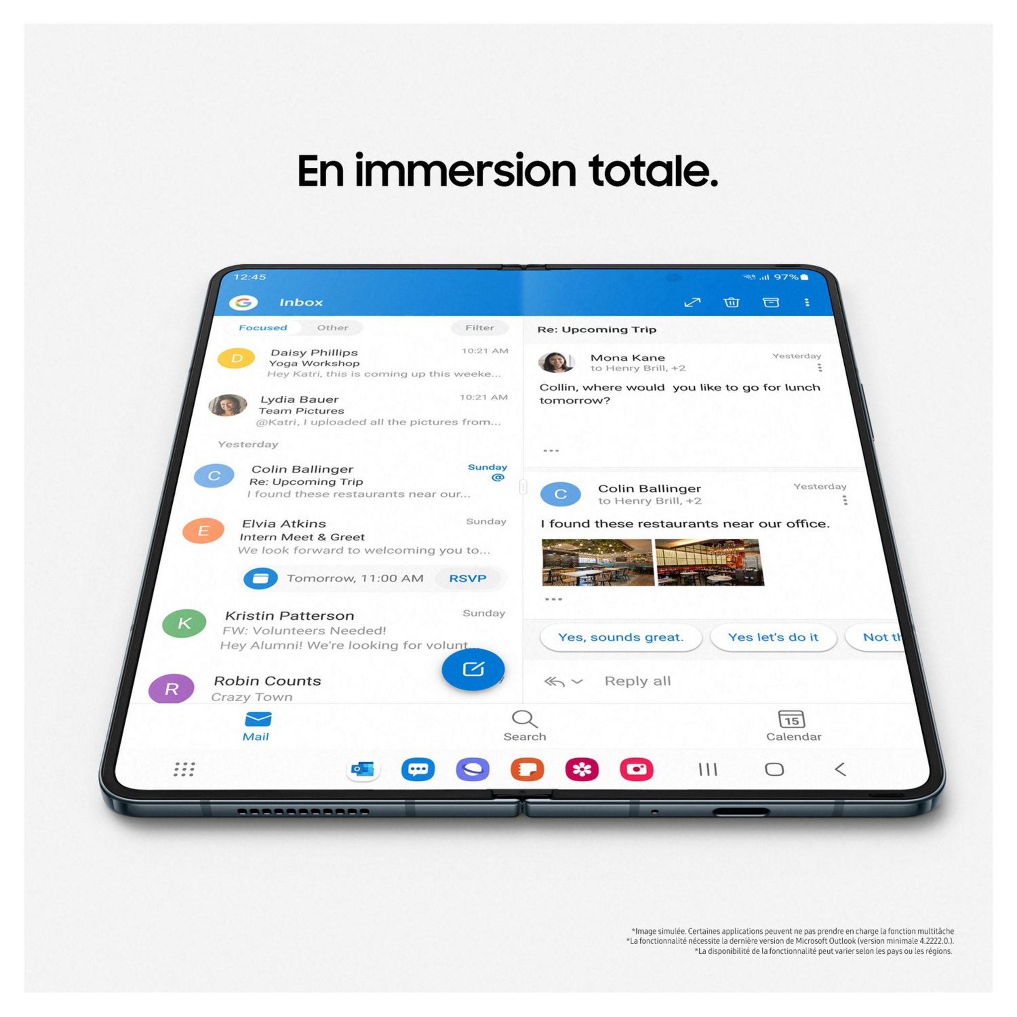 Voir la diapositive 9 : SAMSUNG Galaxy Z Fold 4 - 256GO - Noir