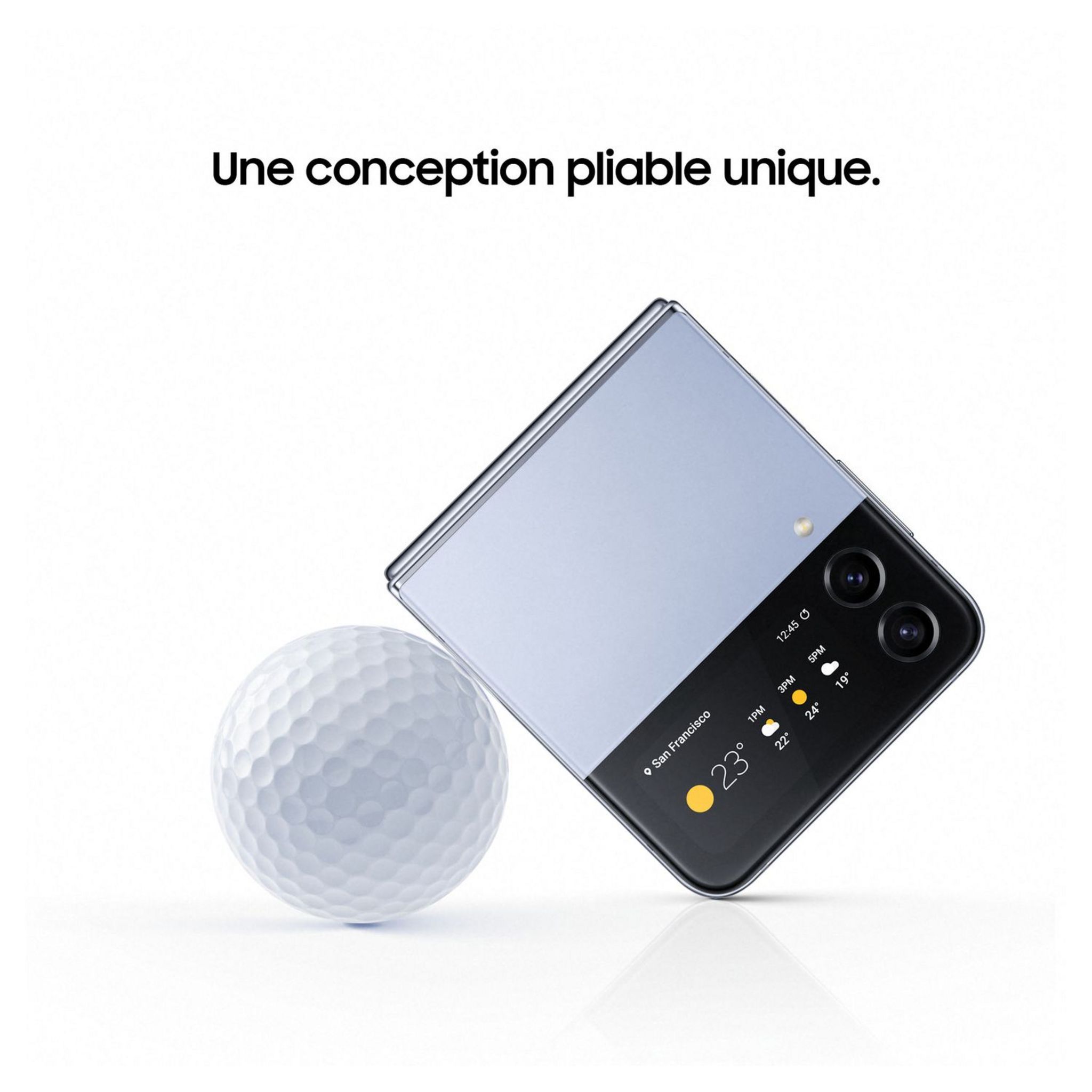 Voir la diapositive 4 : SAMSUNG Galaxy Z Flip 4 - 128GO - Bleu