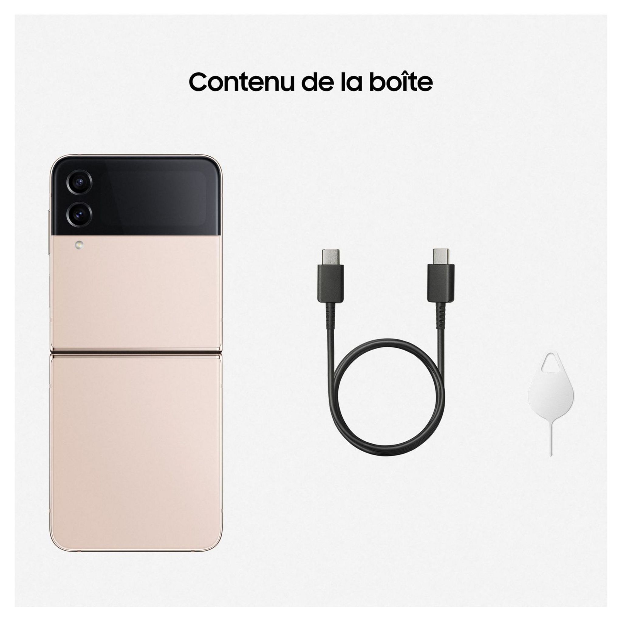 Voir la diapositive 6 : SAMSUNG Galaxy Z Flip 4 - 128GO - Or Rose