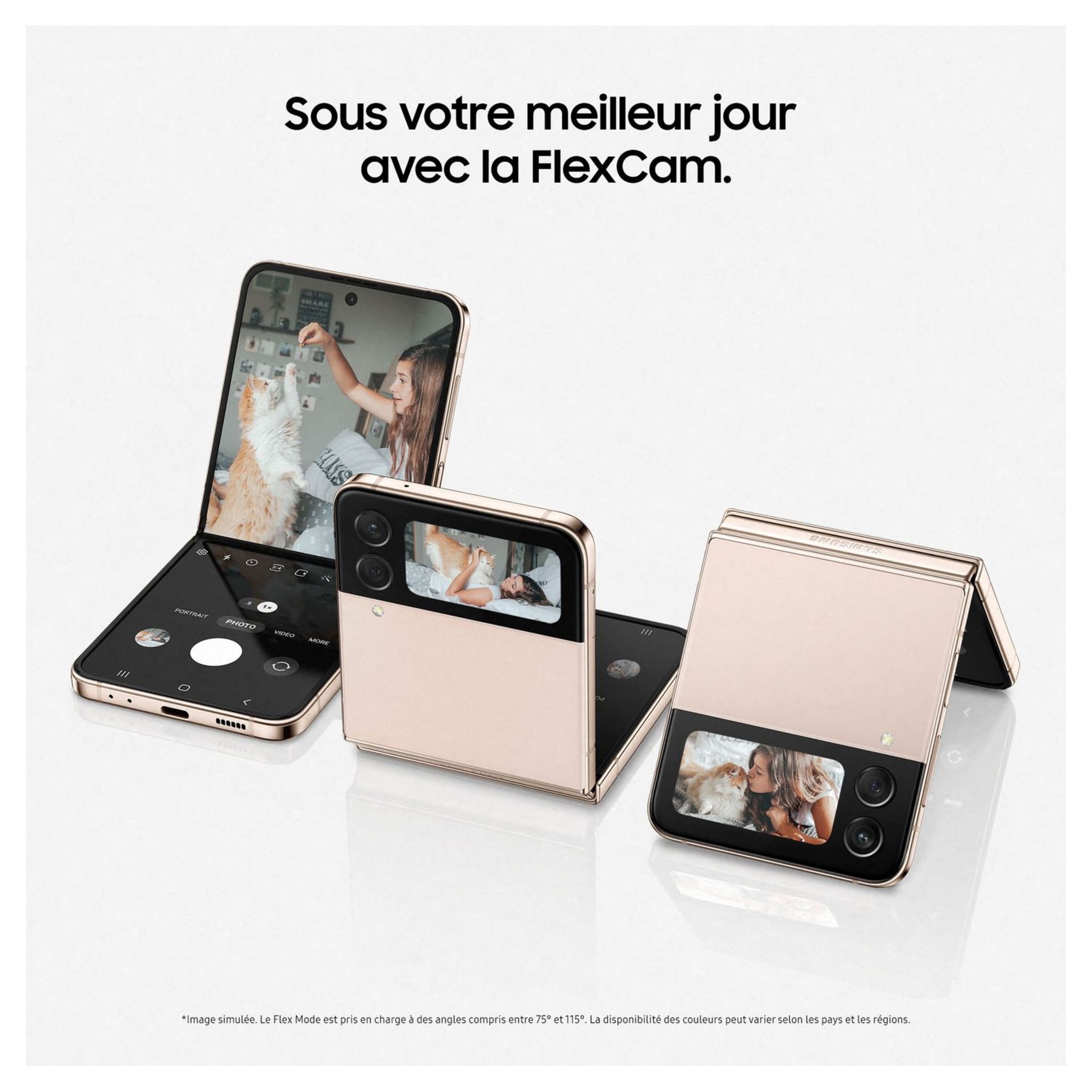 Voir la diapositive 12 : SAMSUNG Galaxy Z Flip 4 - 128GO - Graphite