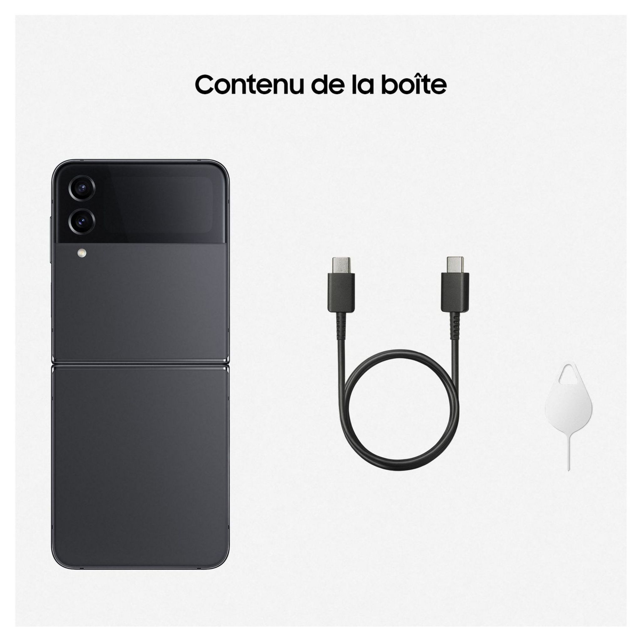 Voir la diapositive 4 : SAMSUNG Galaxy Z Flip 4 - 128GO - Graphite