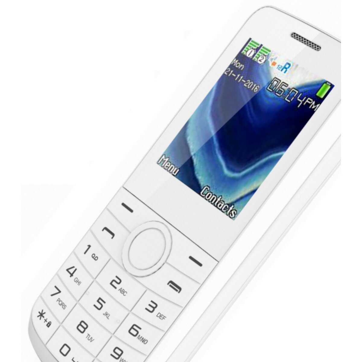 QILIVE Téléphone portable POCKET PHONE 881428 - Double SIM - Blanc