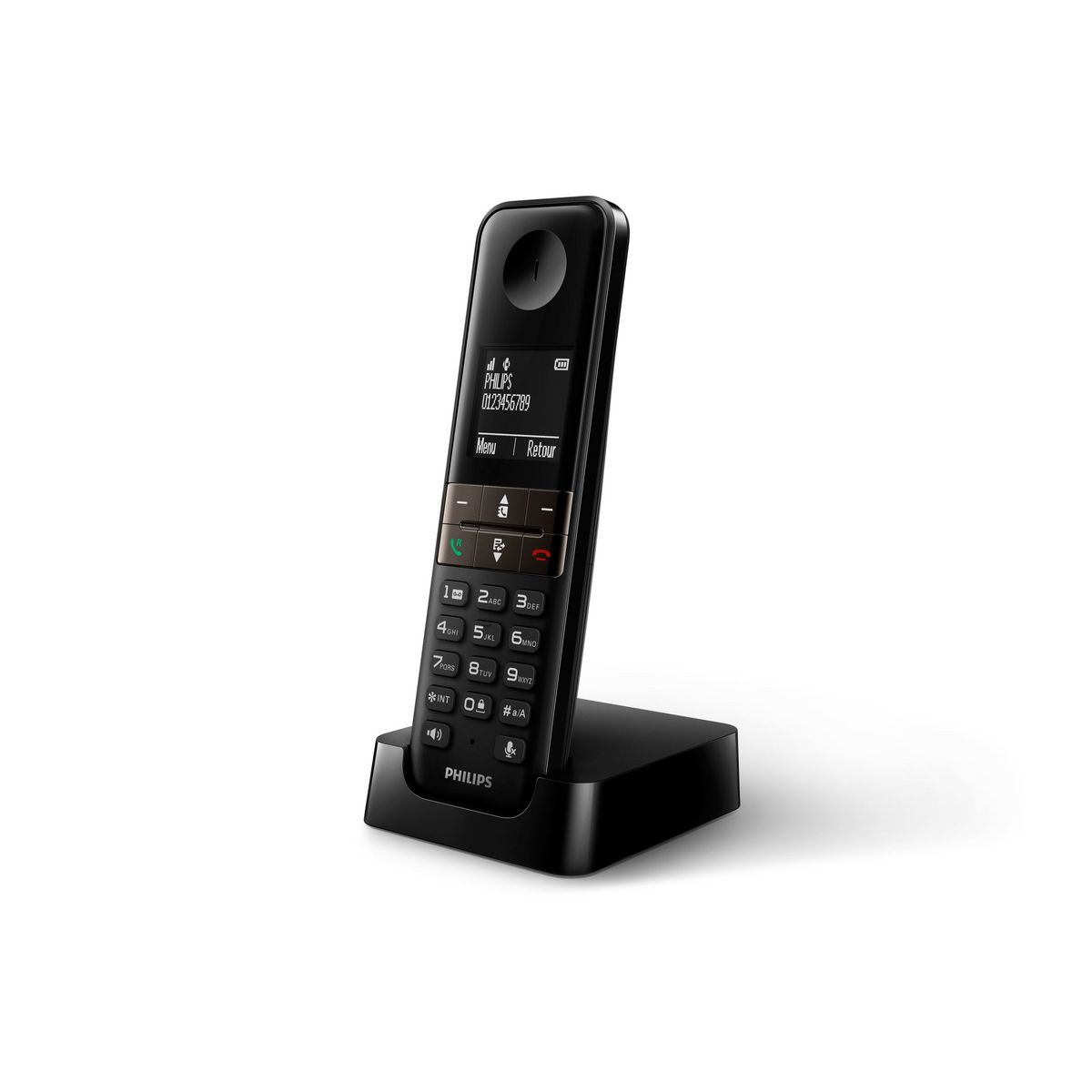 PHILIPS Téléphone fixe D4501B sans fil numérique