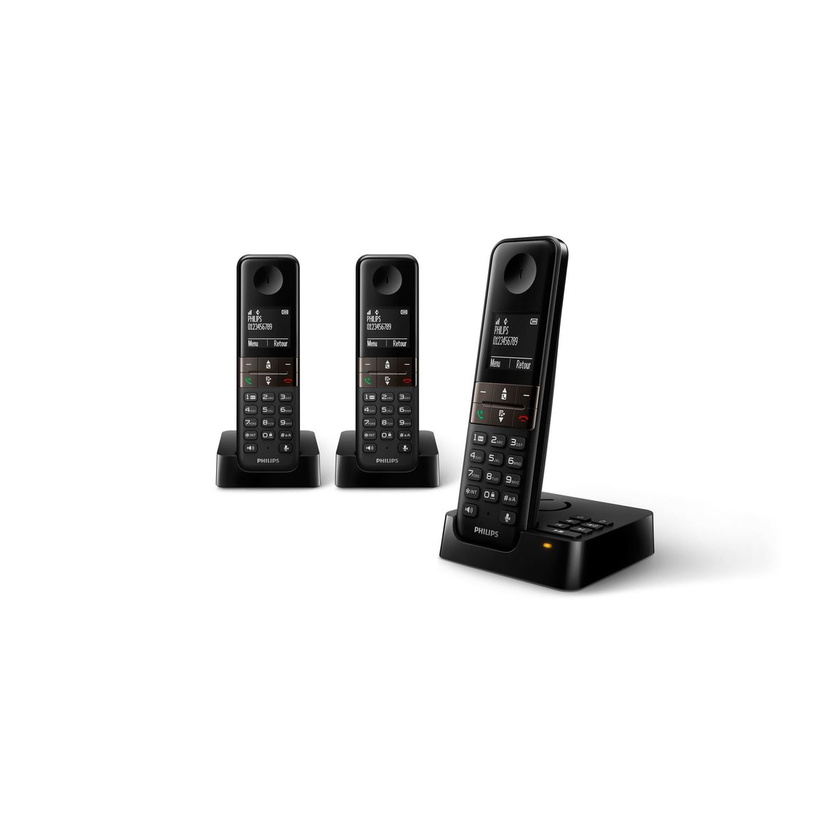 PHILIPS Telephone fixe D4553B TRIO Noir