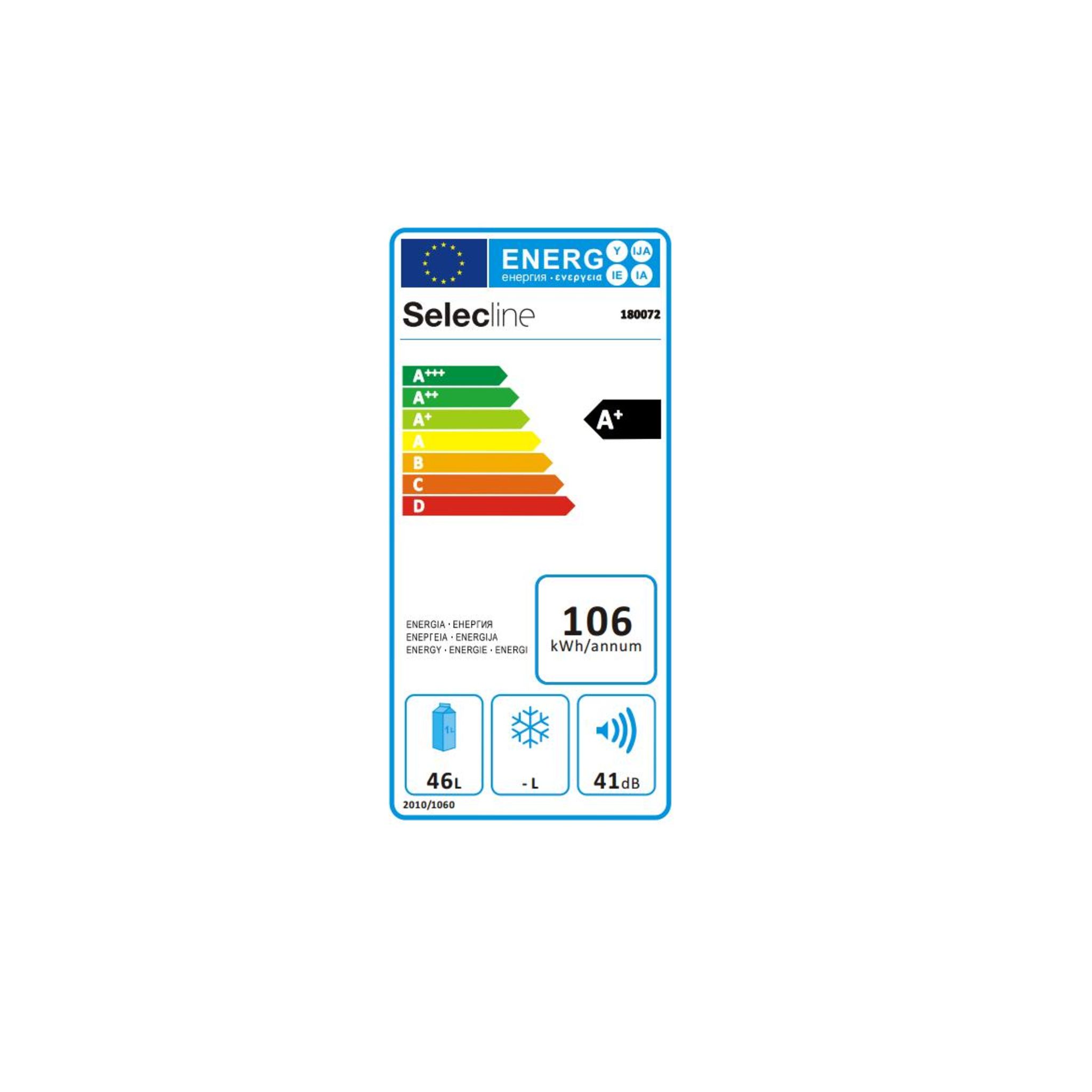 Voir la diapositive 3 : SELECLINE Réfrigérateur bar DF1-06-1/180072, 46 L, Froid Statique