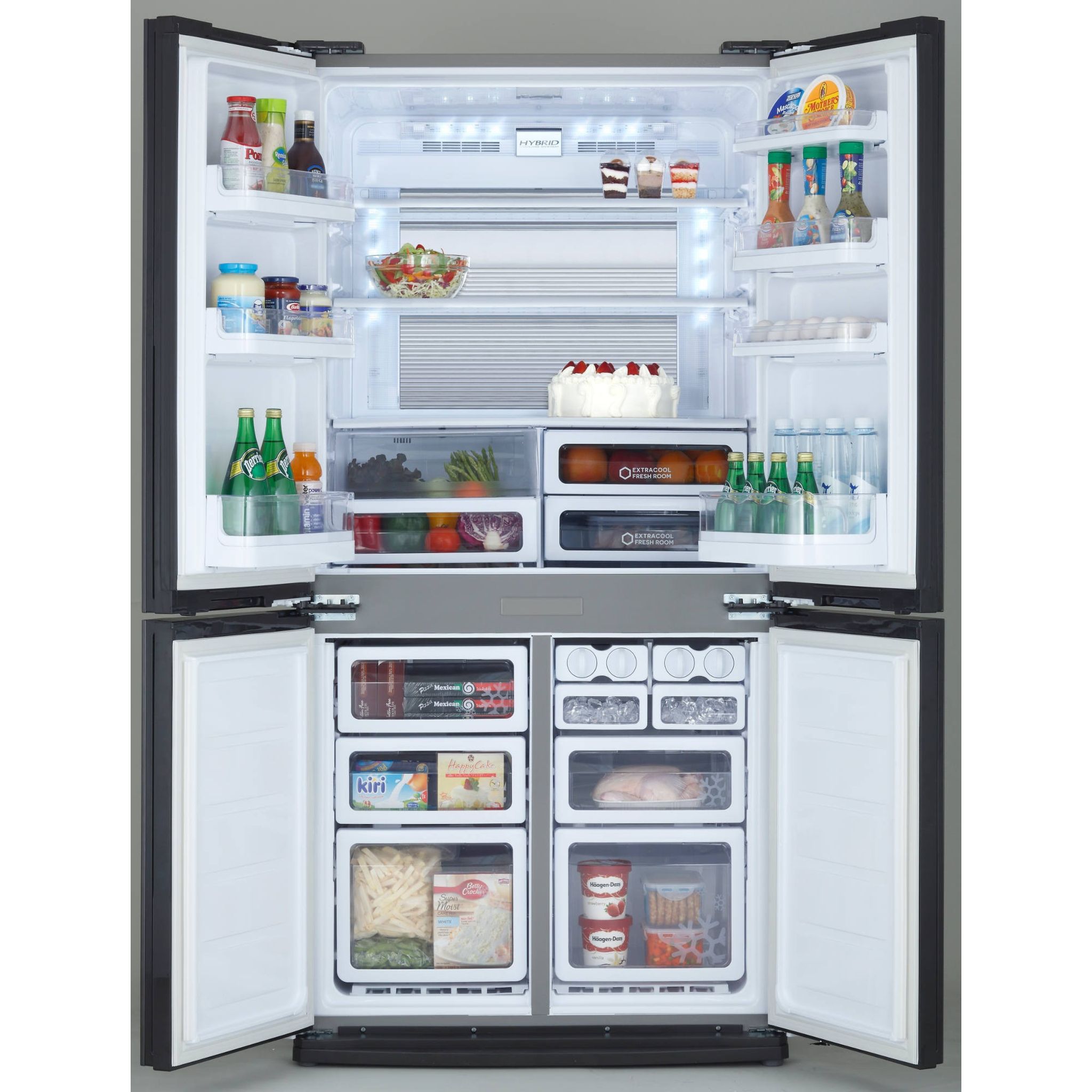 Voir la diapositive 2 : SHARP Réfrigérateur 4 portes SJ-EX820FSL, 650 L, Froid No Frost