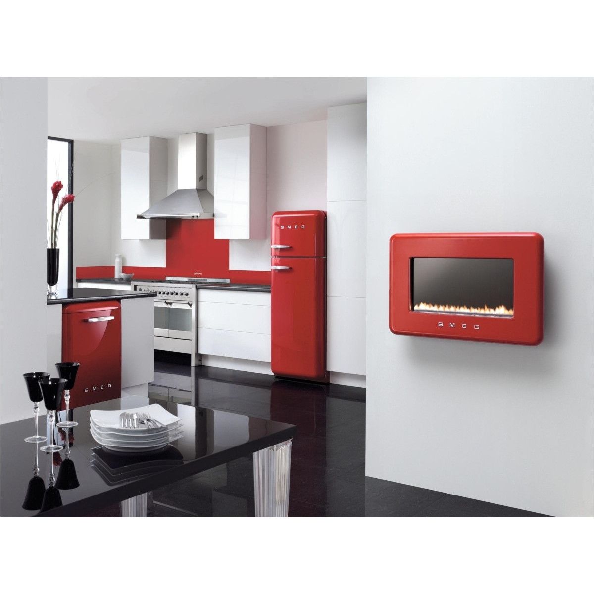 SMEG Réfrigérateur 2 portes FAB30 RR1, 293 L, Froid Brassé