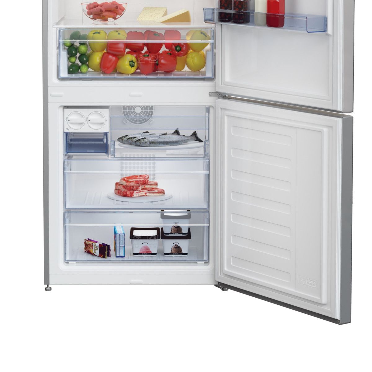 BEKO Réfrigérateur combiné REC52S, 450 L, Froid No Frost