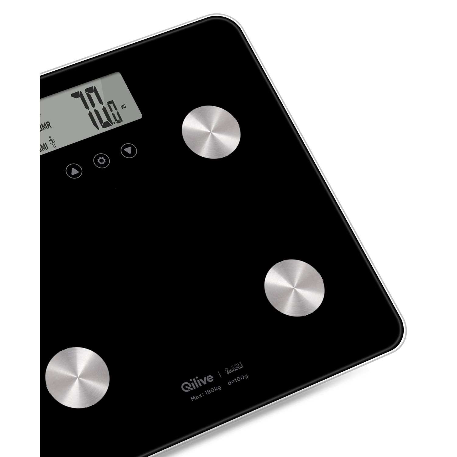 Voir la diapositive 7 : QILIVE Pèse personne impédancemètre Q.5593 - Noir