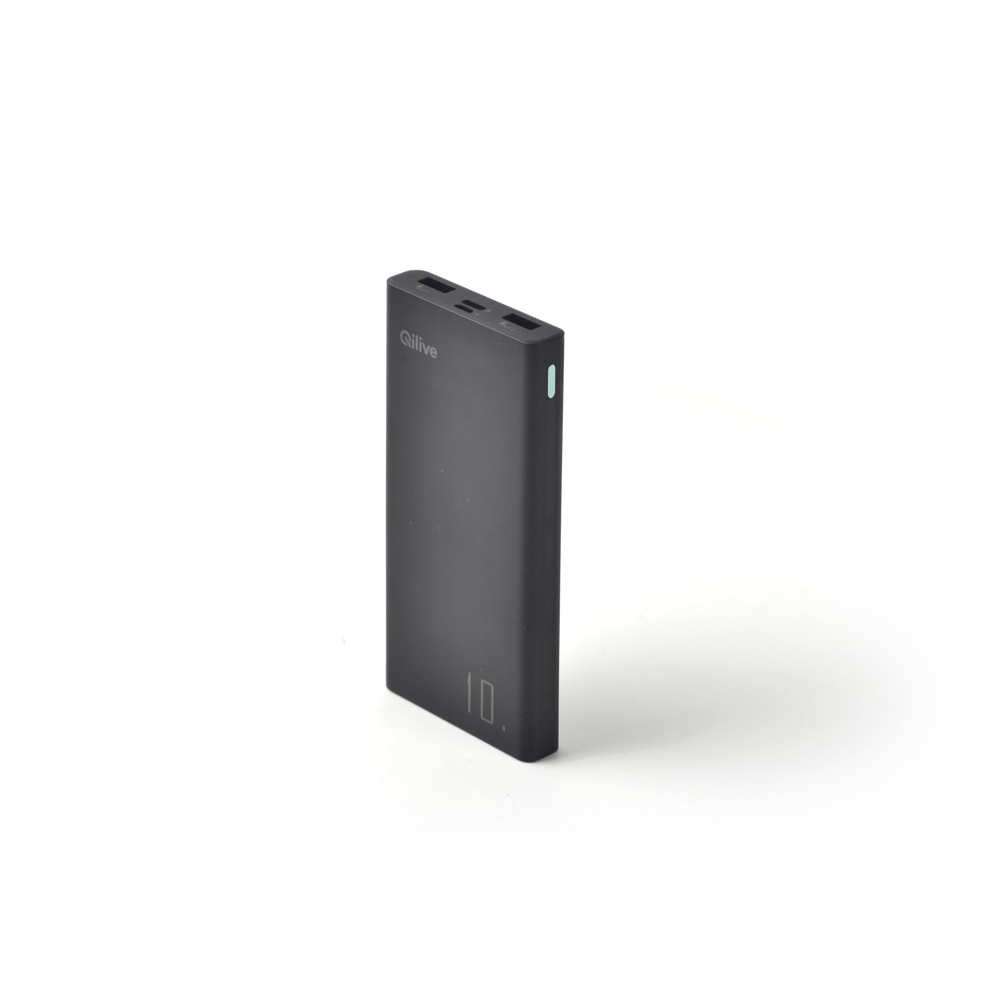Voir la diapositive 2 : QILIVE Batterie de secours 10000 mAh charge rapide - Noir