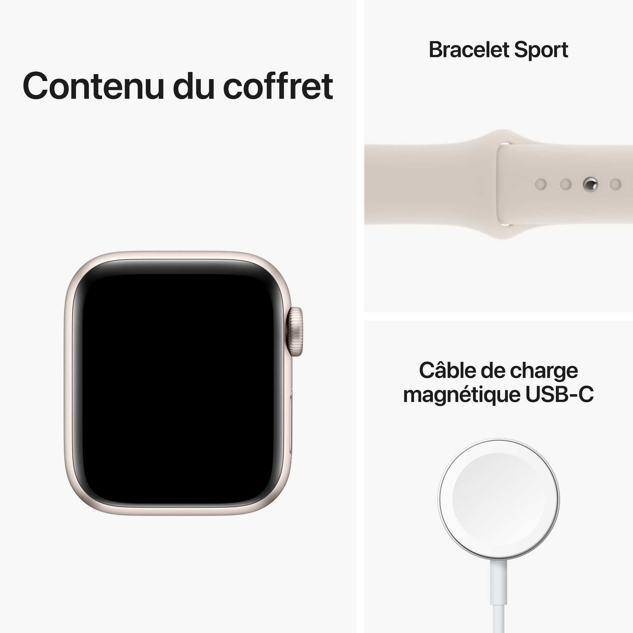 Voir la diapositive 6 : APPLE Watch SE 40mm - Lumière Stellaire
