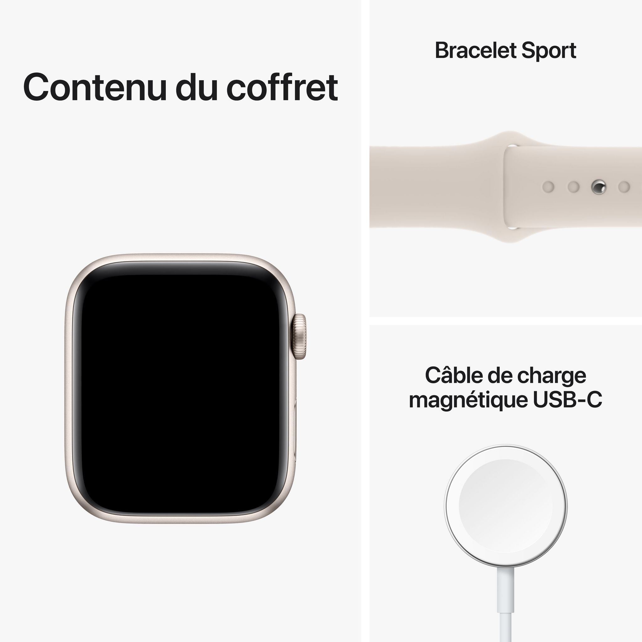 Voir la diapositive 4 : APPLE Watch SE 44mm - Lumière Stellaire