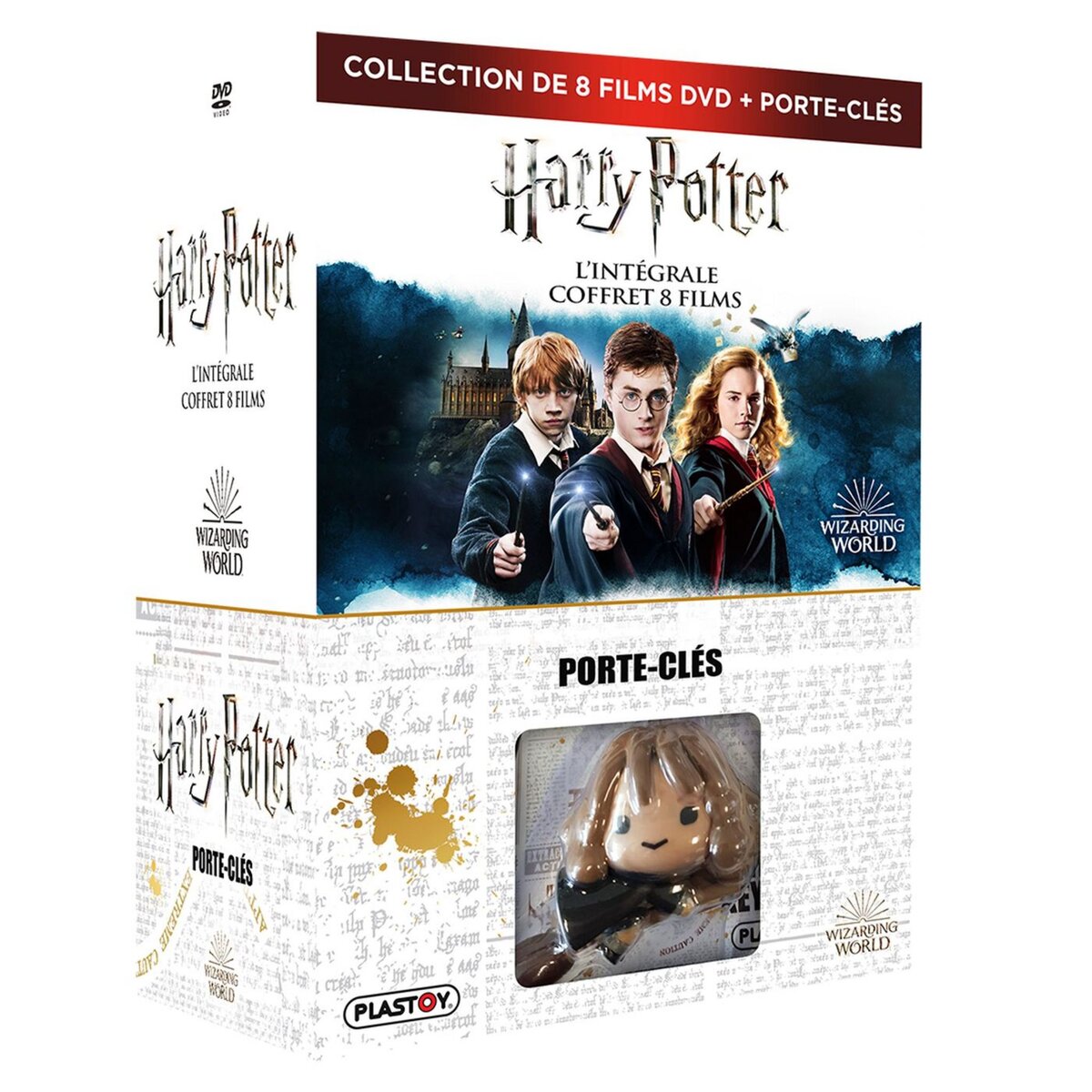 Coffret Harry Potter 1 à 7 Porte clé Hermione DVD