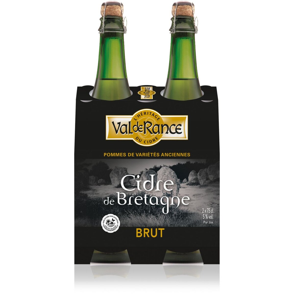 VAL DE RANCE Cidre de Bretagne brut 2% 2x75cl