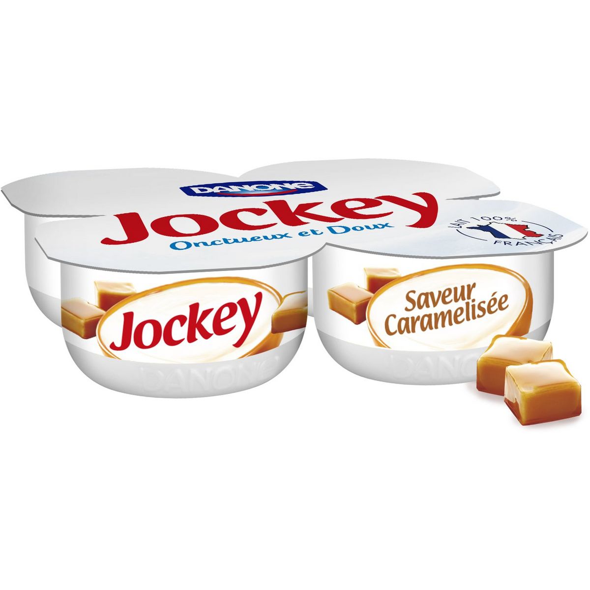 JOCKEY Fromage blanc saveur caramel 4x125g