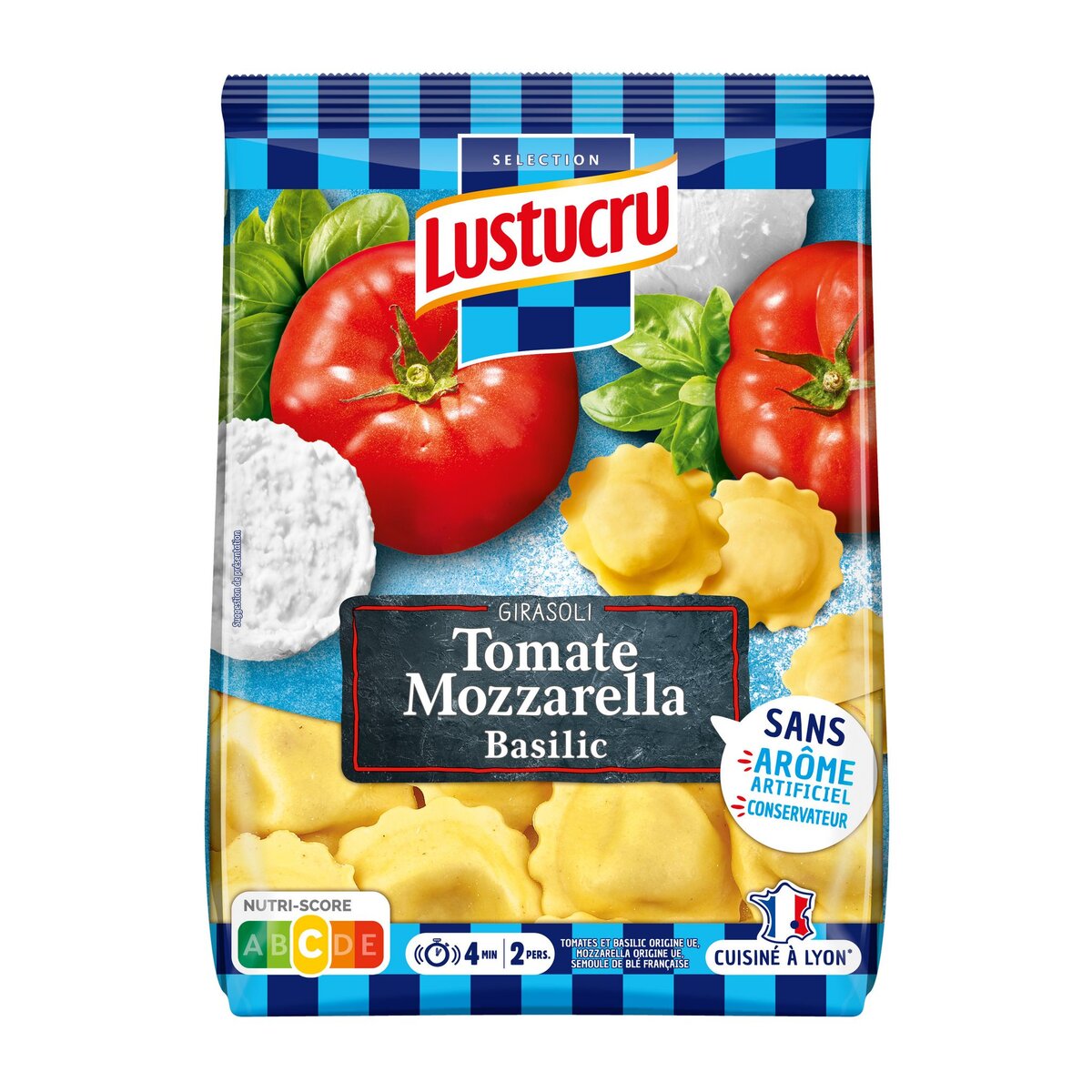 LUSTUCRU Girasoli tomate basilic mozzarella 2 portions 260g