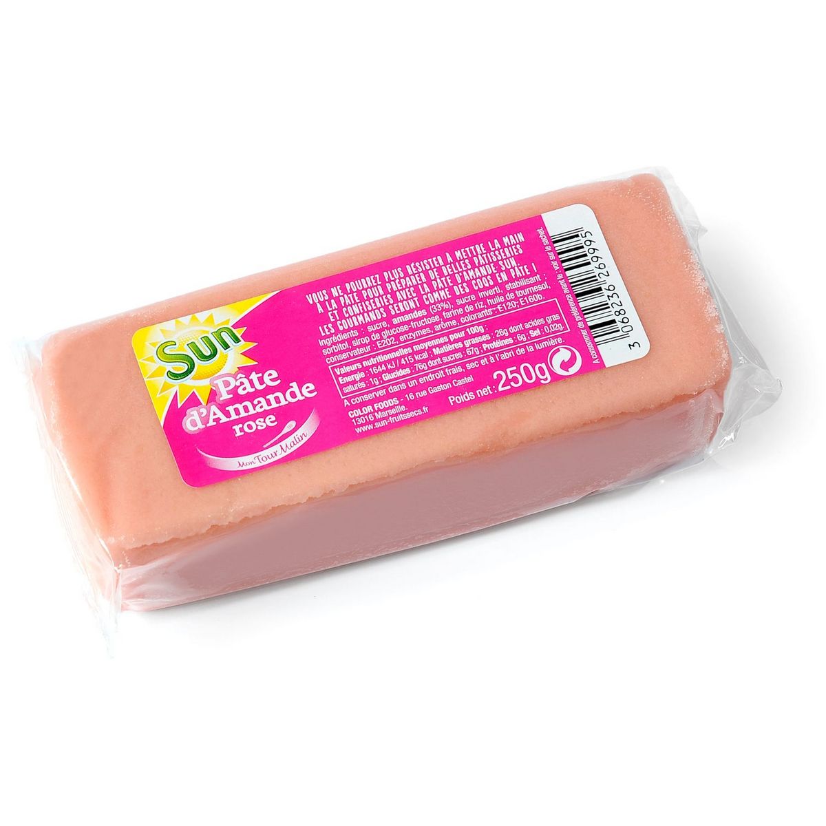 SUN Pâte d'amande rose 250g
