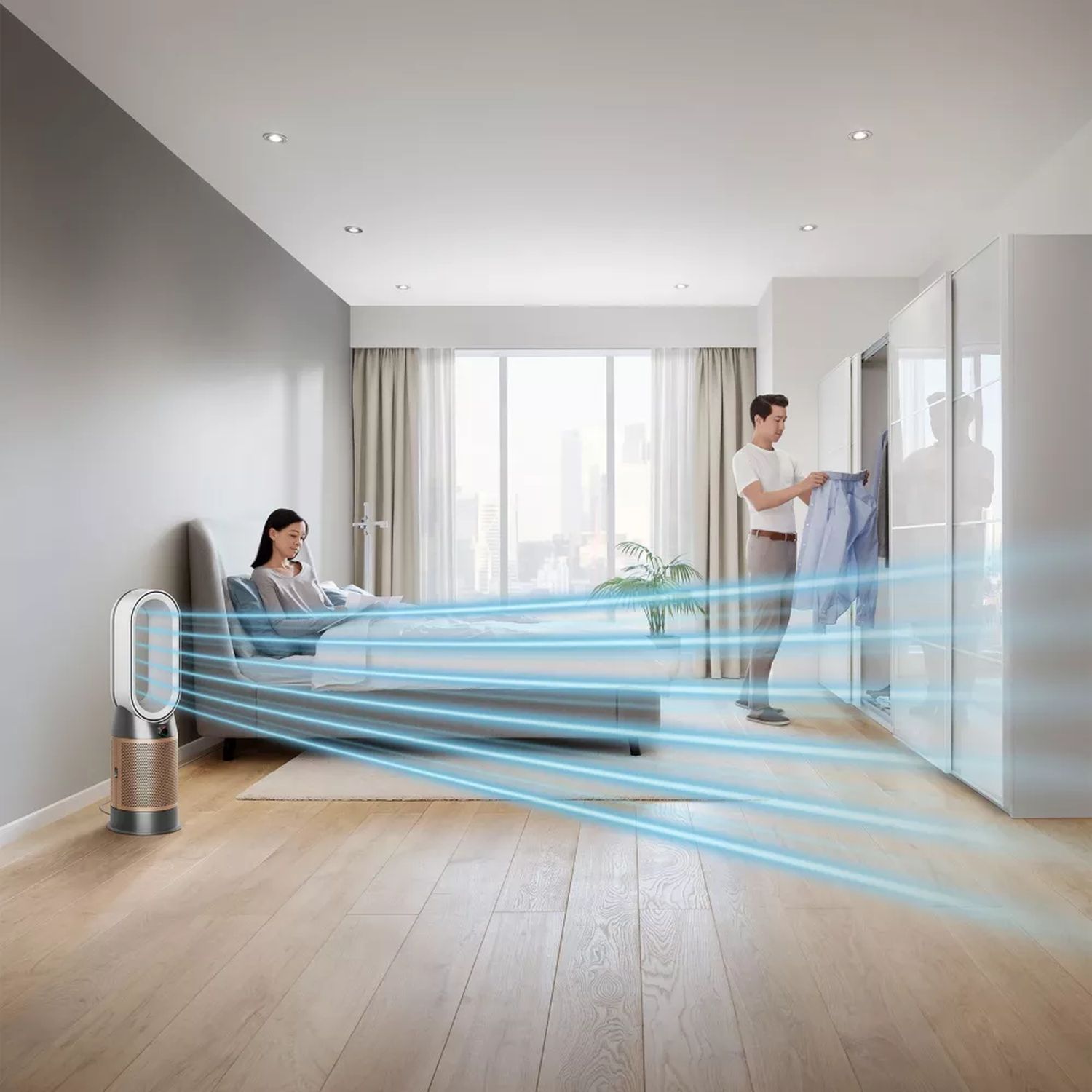 Voir la diapositive 4 : DYSON Purificateur d'air, ventilateur, chauffage   HP09 -Blanc
