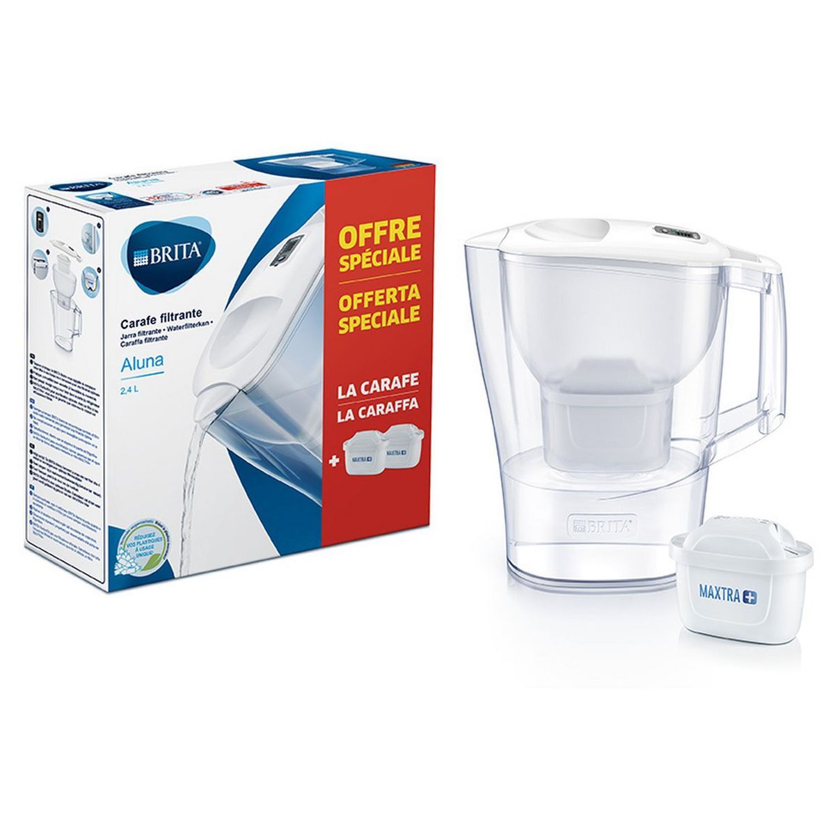 BRITA Carafe filtrante aluna - Blanc