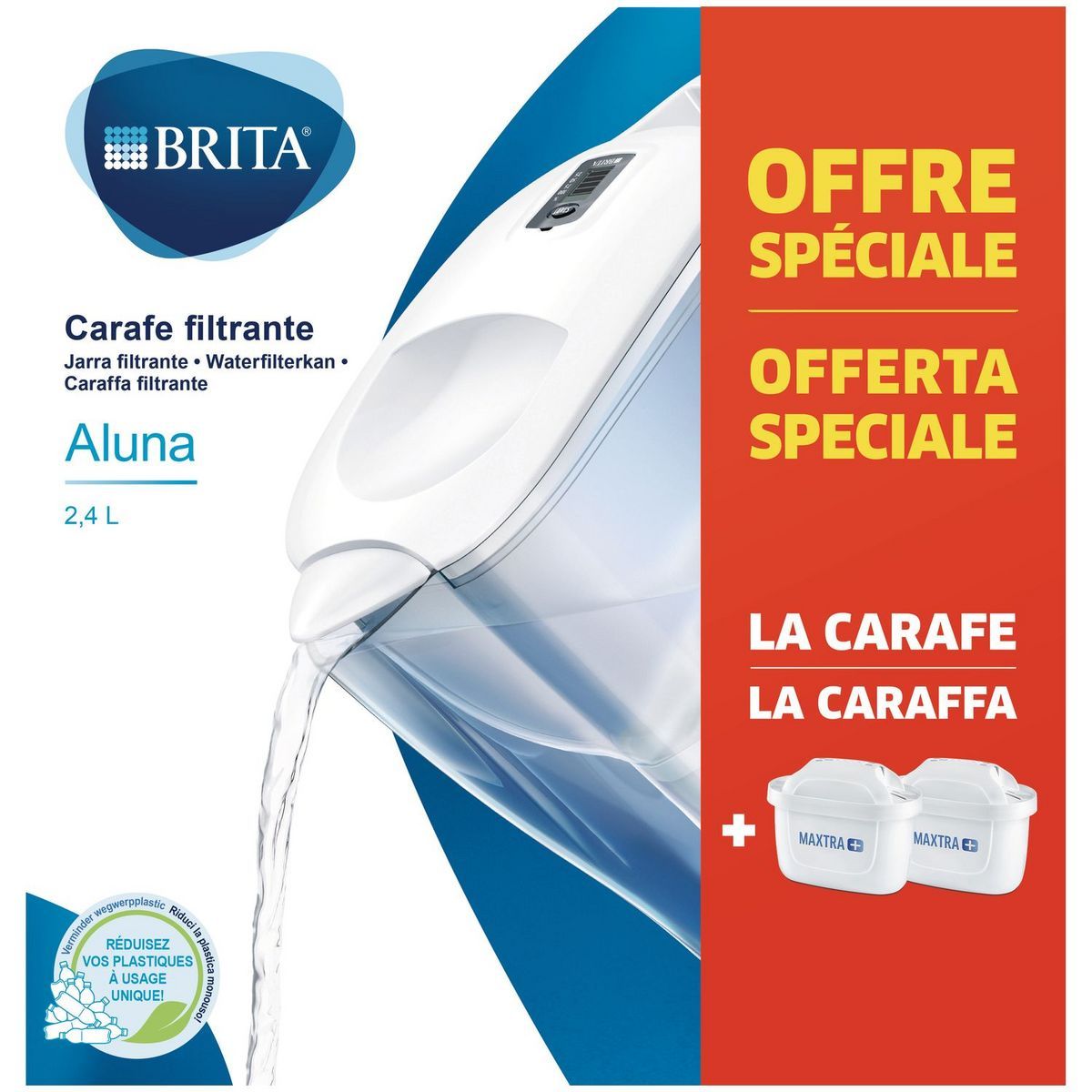 BRITA Carafe filtrante aluna - Blanc