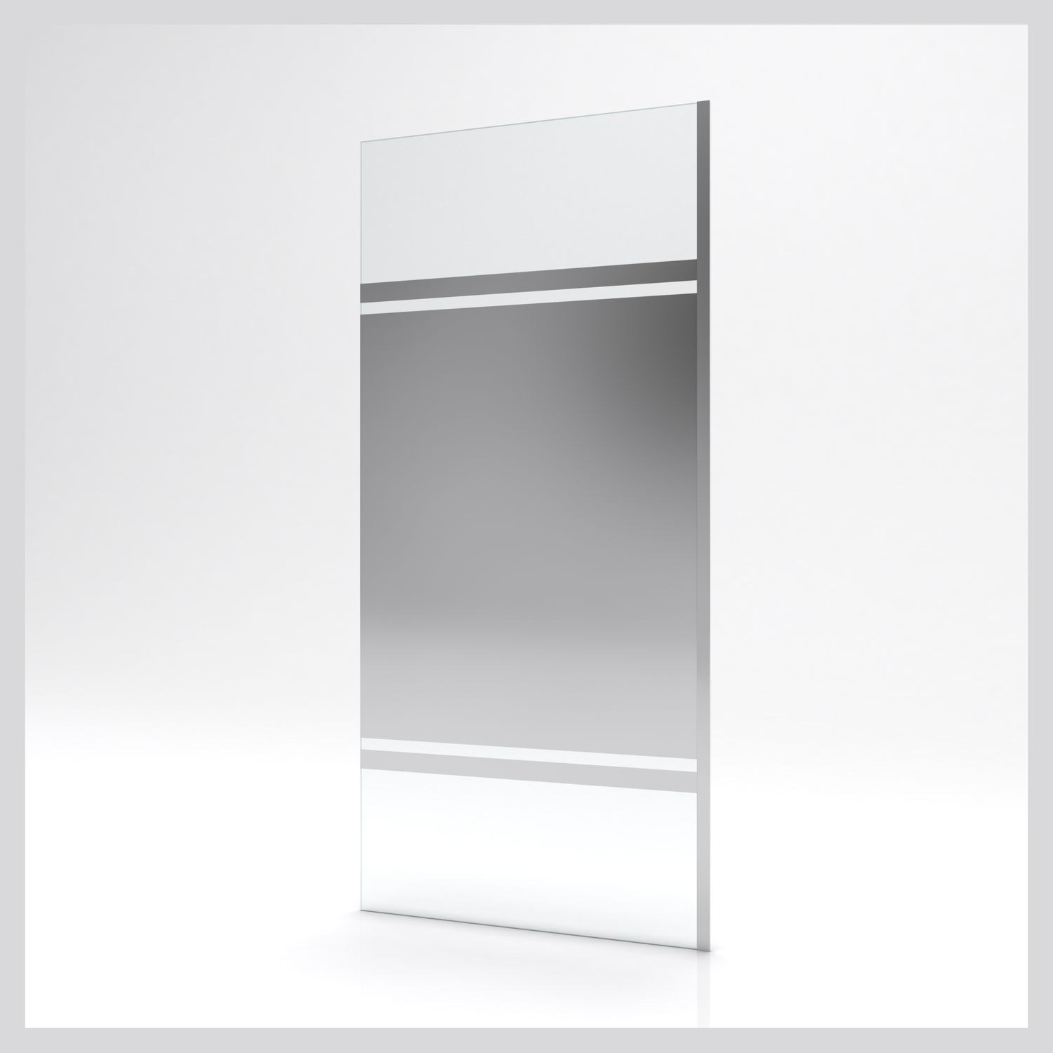 Voir la diapositive 3 : AURLANE Paroi de douche 90 cm - Bande miroir