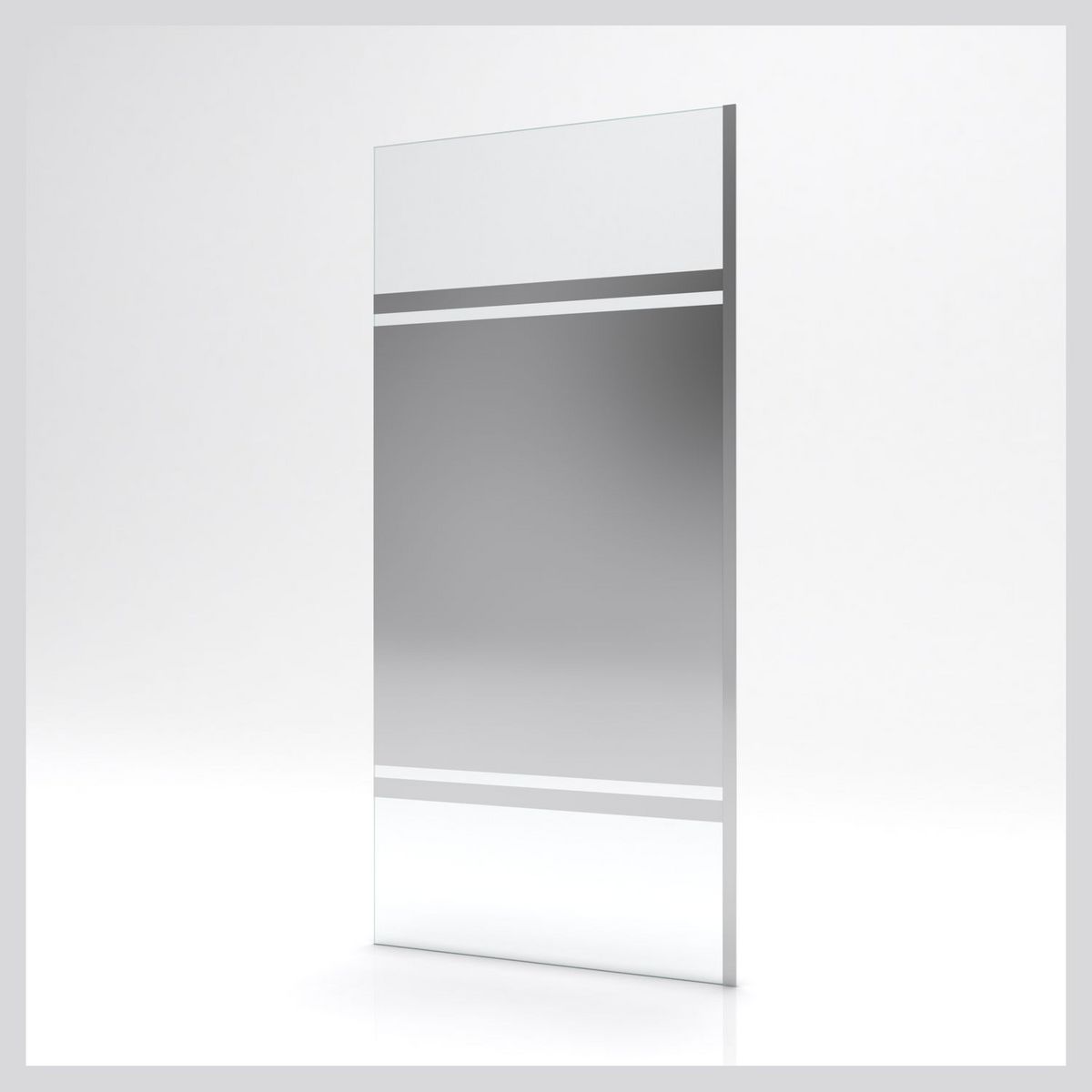 AURLANE Paroi de douche 90 cm - Bande miroir