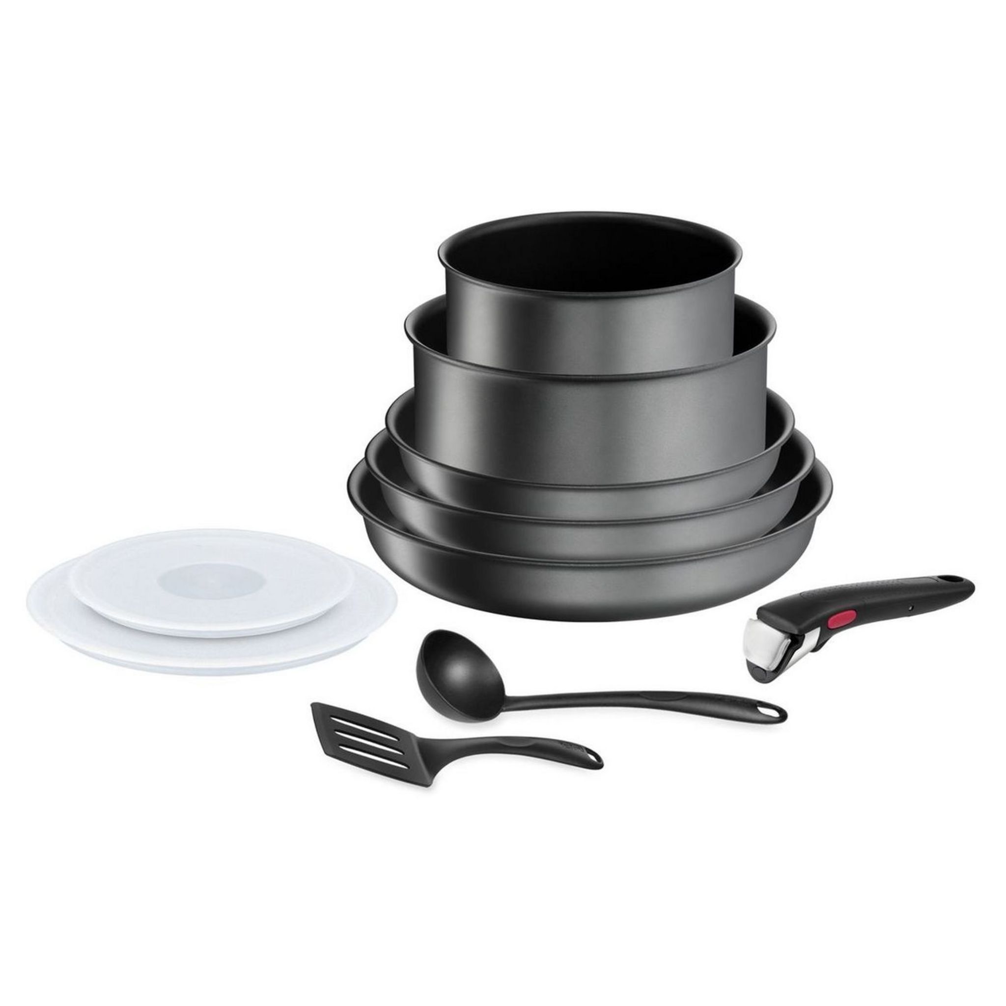 TEFAL Batterie de cuisine induction 10 pièces aluminium recyclé INGENIO