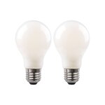 AUCHAN Lot de 2 ampoules LED Standard E27, 60W, Blanc chaud