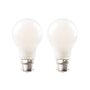 AUCHAN Lot de 2 ampoules LED Standard B22 - 60W - Blanc chaud