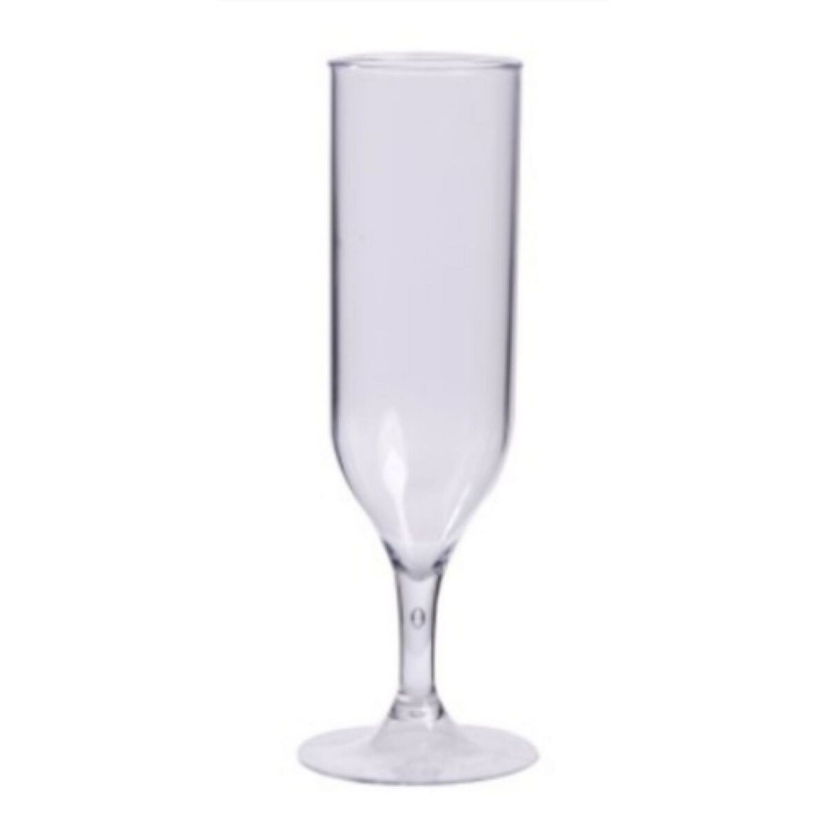 Flute à Champagne en Plastique Transparent/Or 14cl