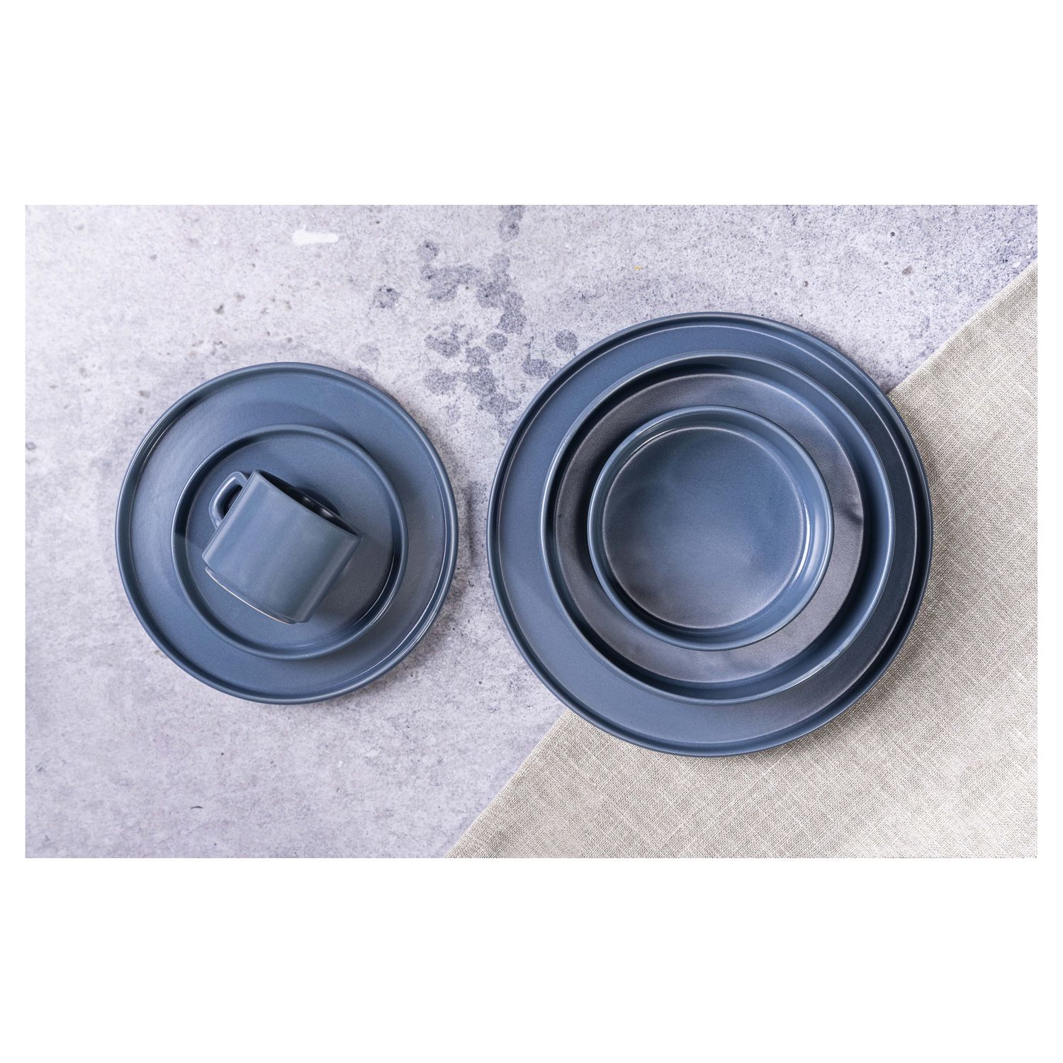 Voir la diapositive 2 : Tower blue assiette dessert D21 x H2CM - Lot de 6